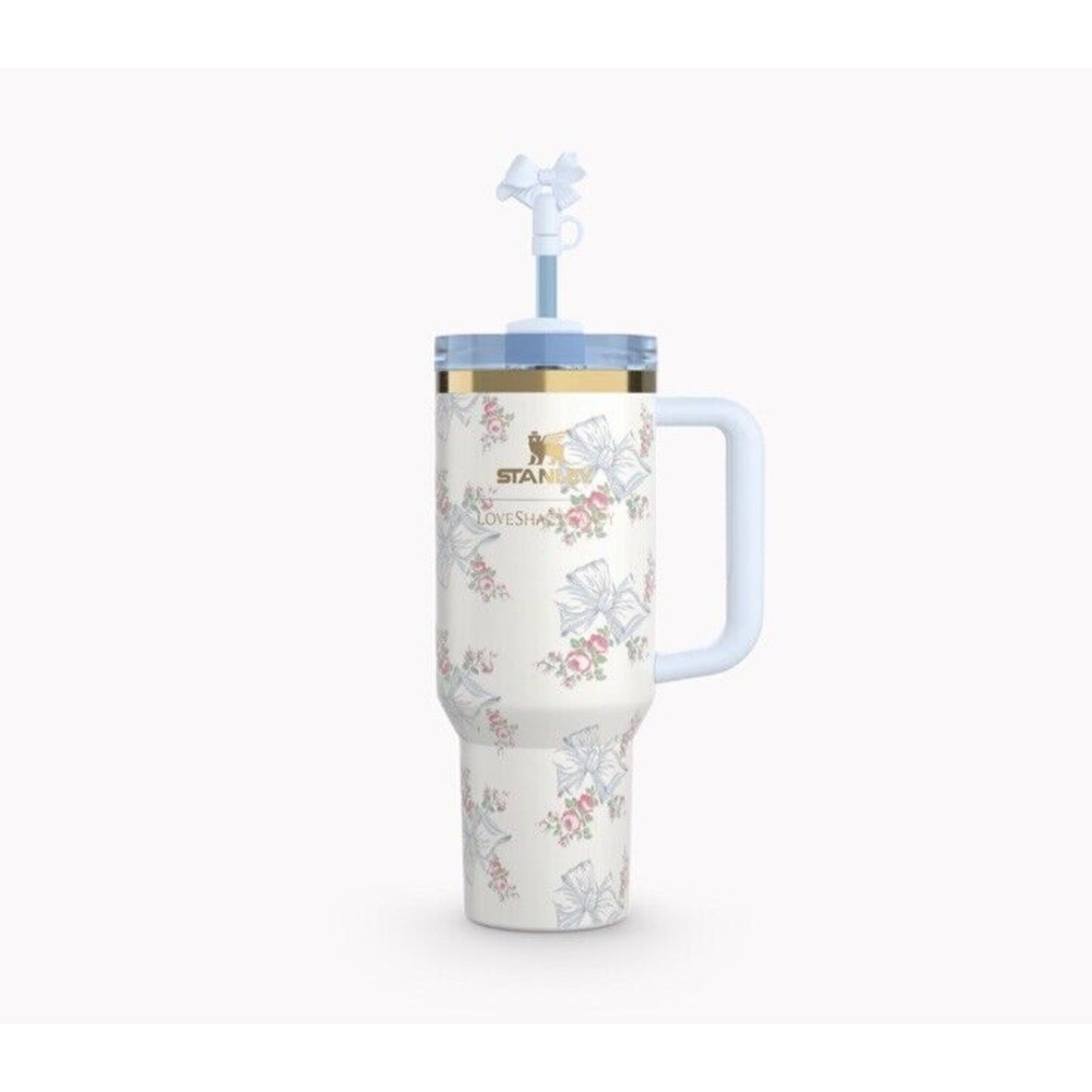 🔥The Stanley X LoveShackFancy Holiday Quencher 40 OZ - Rosa Beaux Blue BNWT🔥