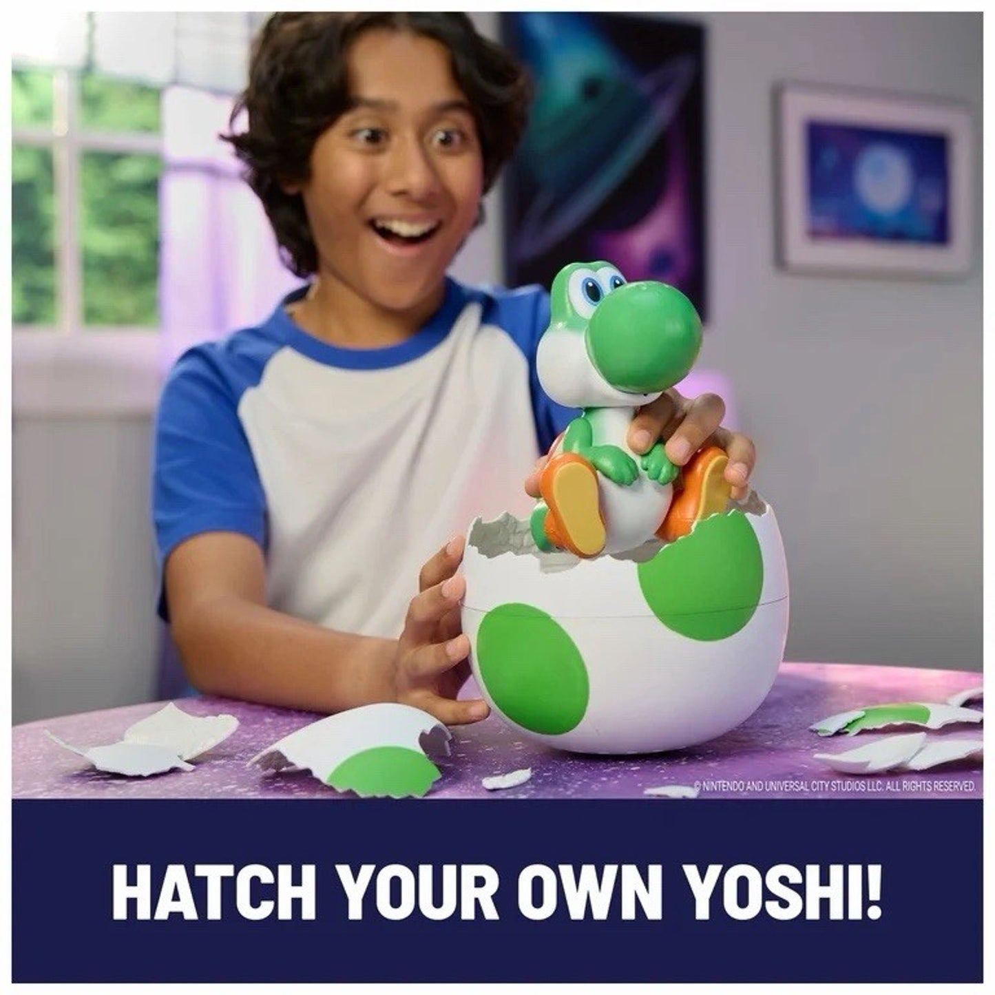 🔥Hatchin' Yoshi The Super Mario Galaxy Movie Interactive Yoshi Figure BNWT🔥