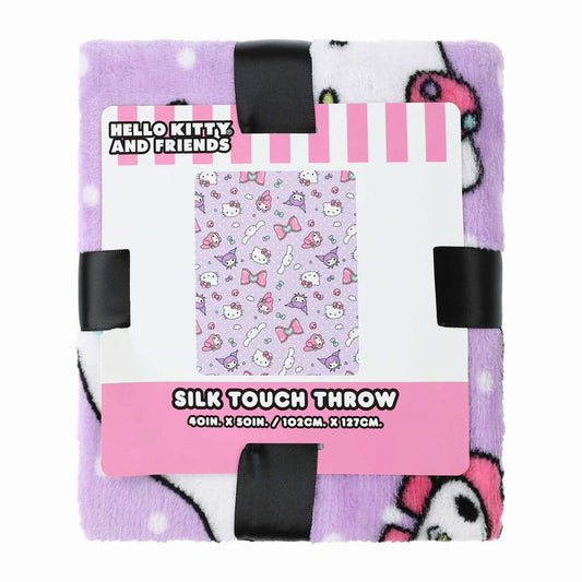 🔥SANRIO HELLO KITTY PLUSH SILK TOUCH THROW BLANKET 40 X 50" BNWT🔥