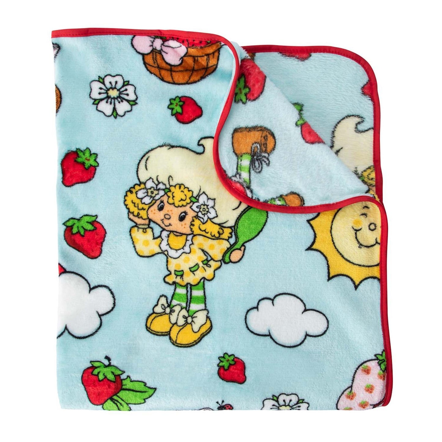 🔥Strawberry Shortcake 40 x 50 Inch Silk Touch Throw Travel Blanket BNWT🔥