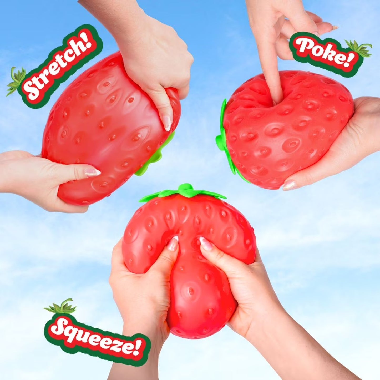 🔥Toymendous Giant Strawberry Squishy Sensory Toy XL BNWT🔥