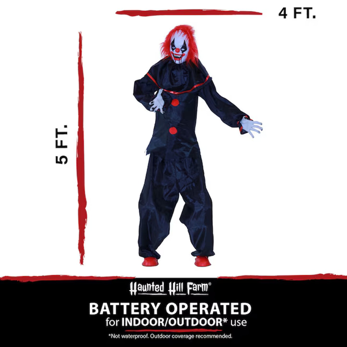 🔥Haunted Hill Farm Life-Size Talking Clown Halloween Animatronic Touch BNWT🔥