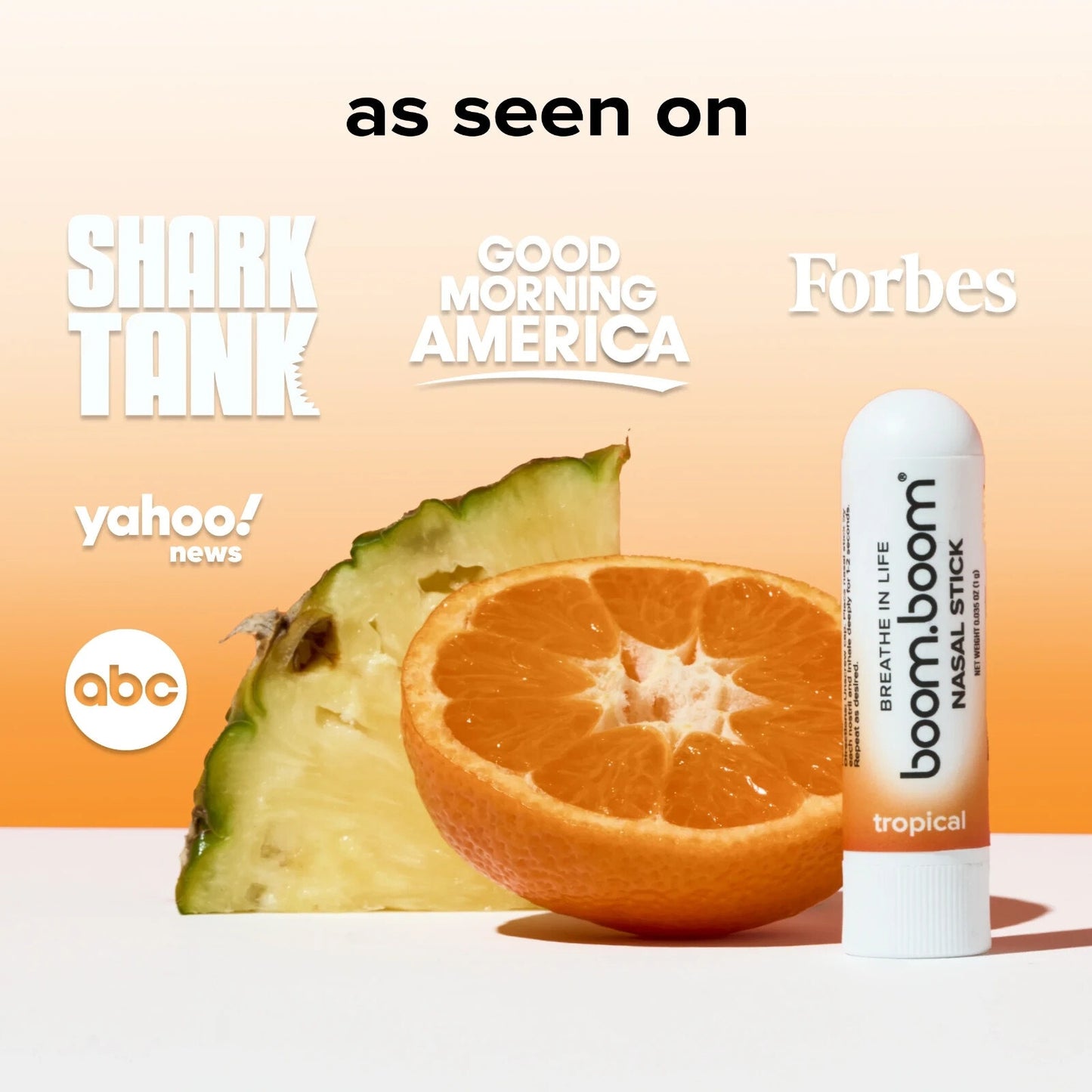 🔥BOOM BOOM Aromatherapy Nasal Inhaler Tropical 3 Pack NWT🔥