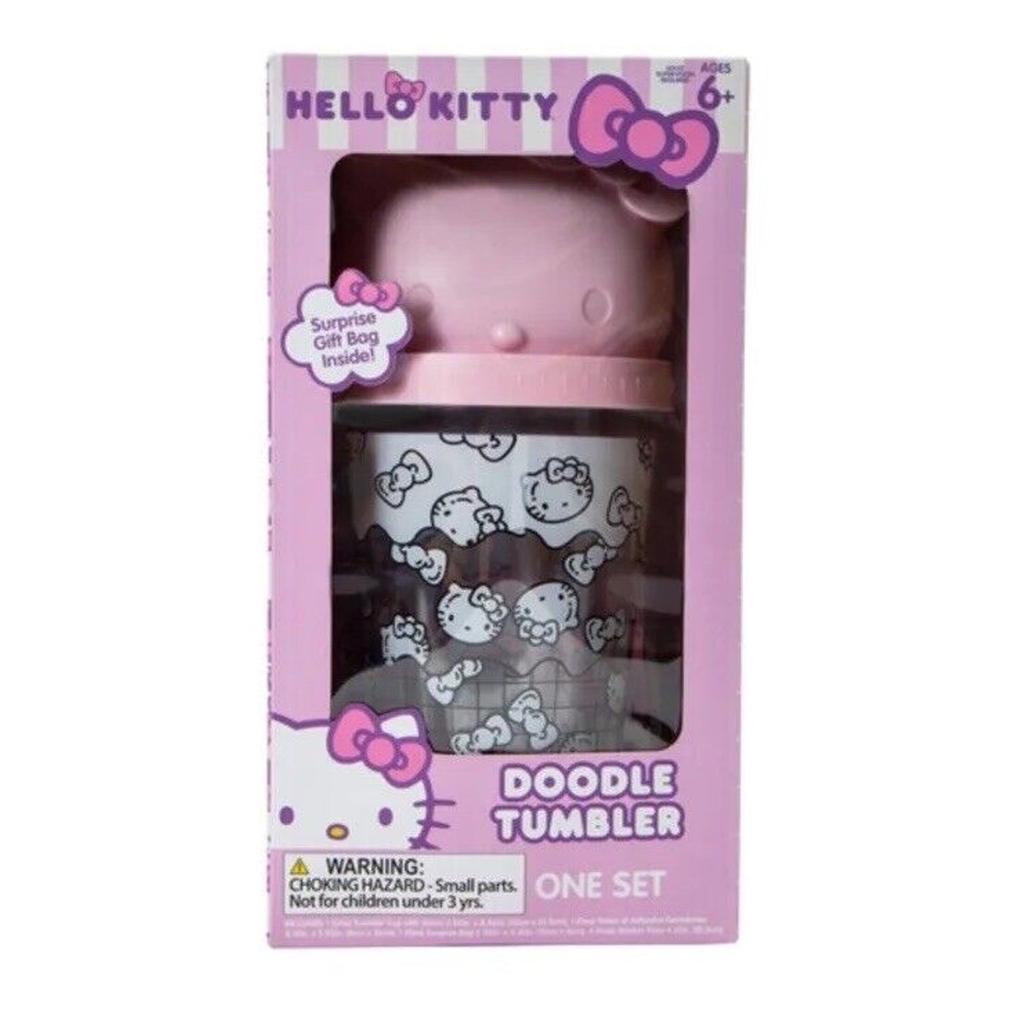 🔥Hello Kitty Doodle Tumbler With Straw & Surprise Gift Bag Inside Sanrio NWT🔥