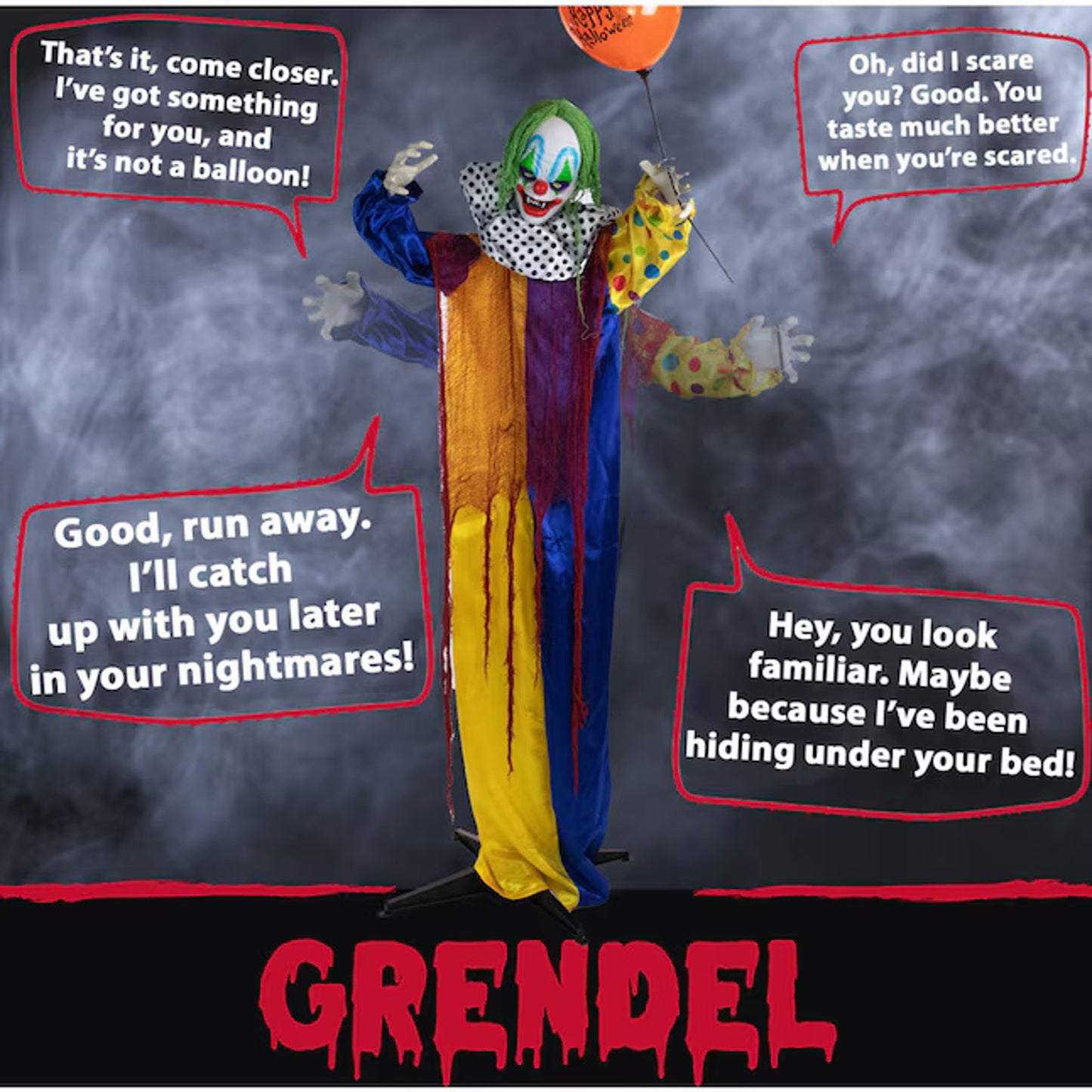 🔥Haunted Hill Farm Life-Size Scary Talking Clown Halloween Animatronic BNWT🔥