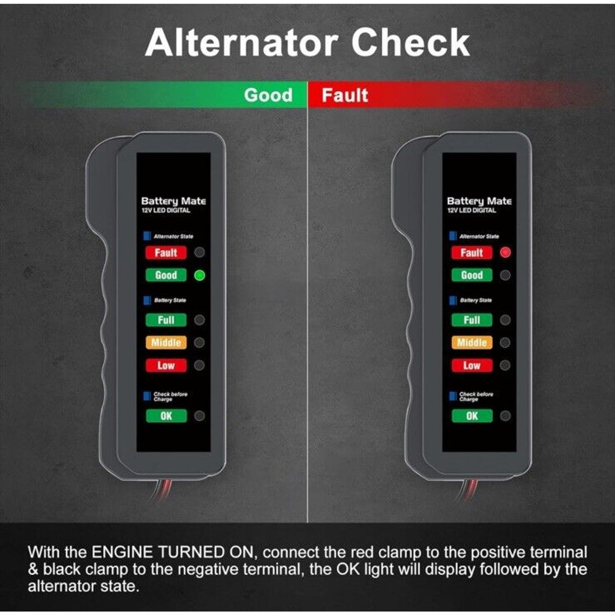 🔥12V Car Battery Tester & Alternator Tester Automotive Load Indicator BNWT🔥