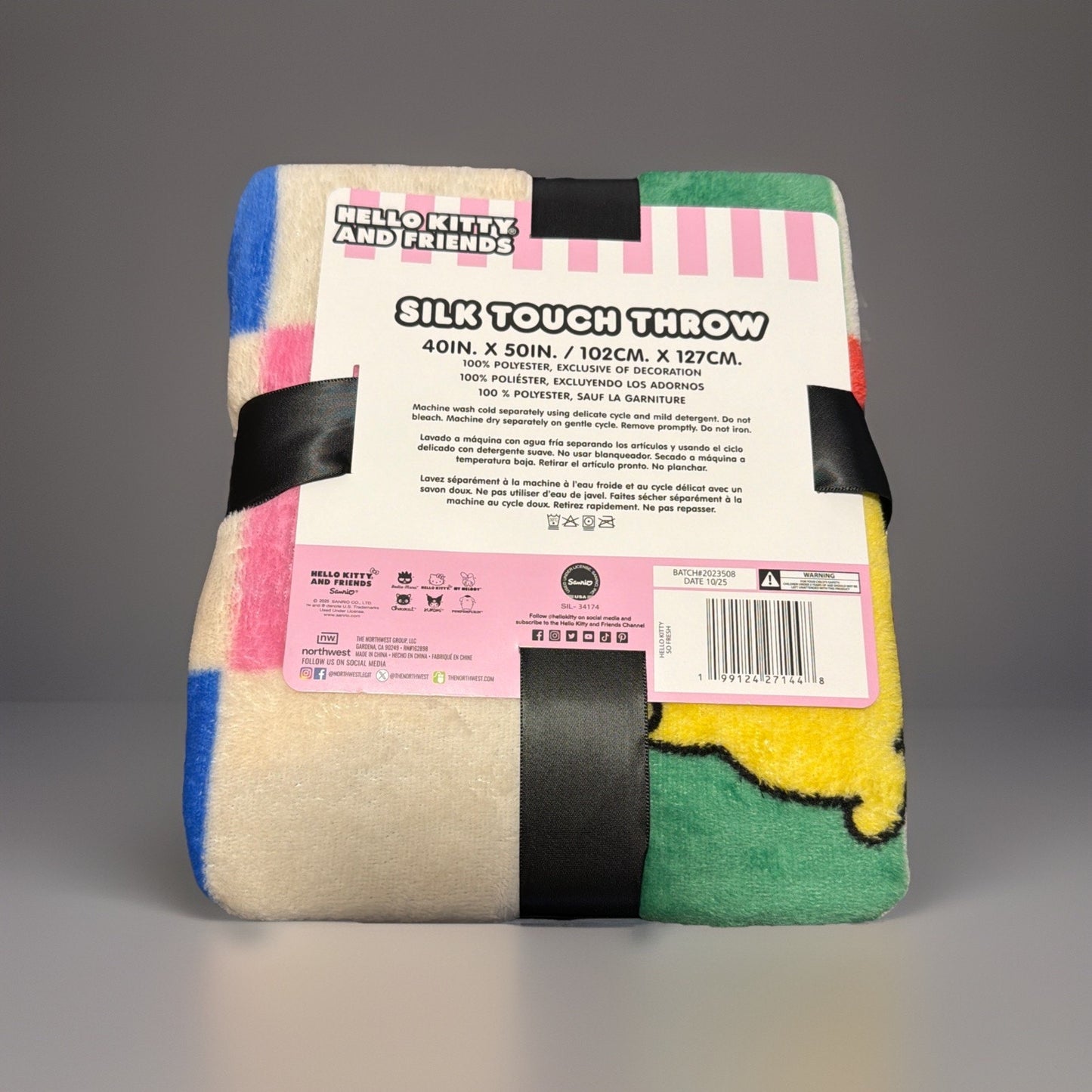 🔥SANRIO HELLO KITTY PLUSH SILK TOUCH THROW BLANKET 40 X 50" BNWT🔥