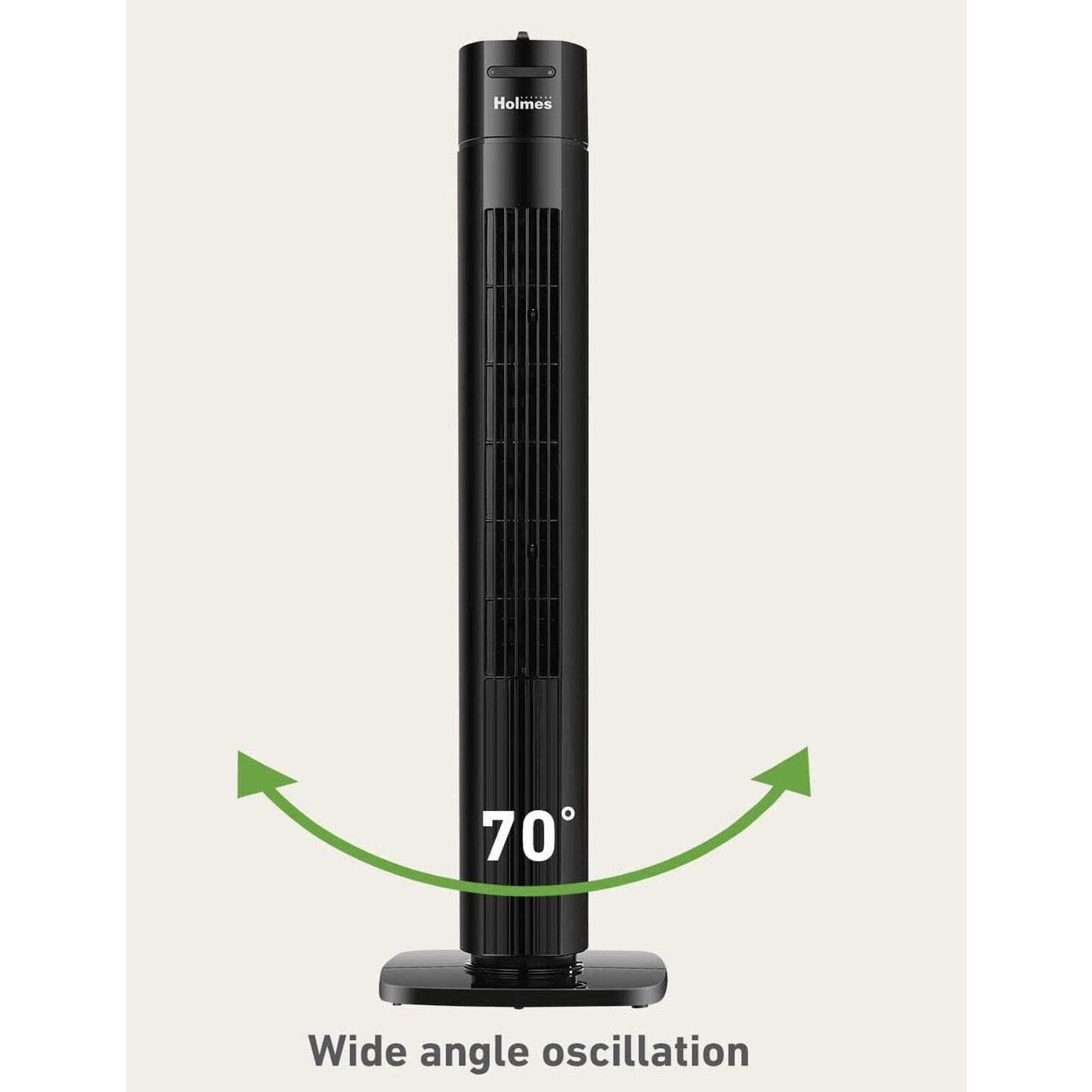 🔥HOLMES 31" Manual Tower Fan 70° Oscillation 3 Speed 2-Hour Auto Shut-Of