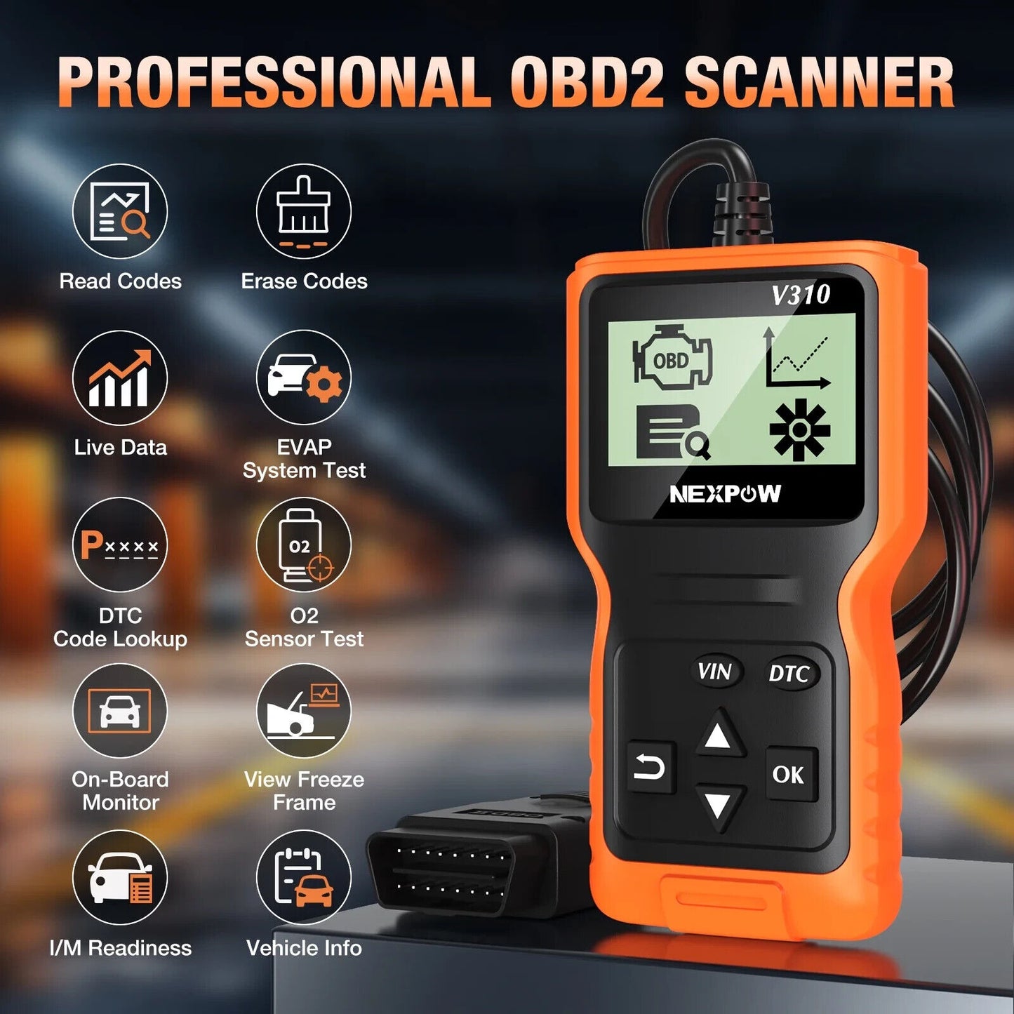 🔥Nexpow Car OBD2 Scanner Code Reader Check Engine Code Readers I/M Reading 💥