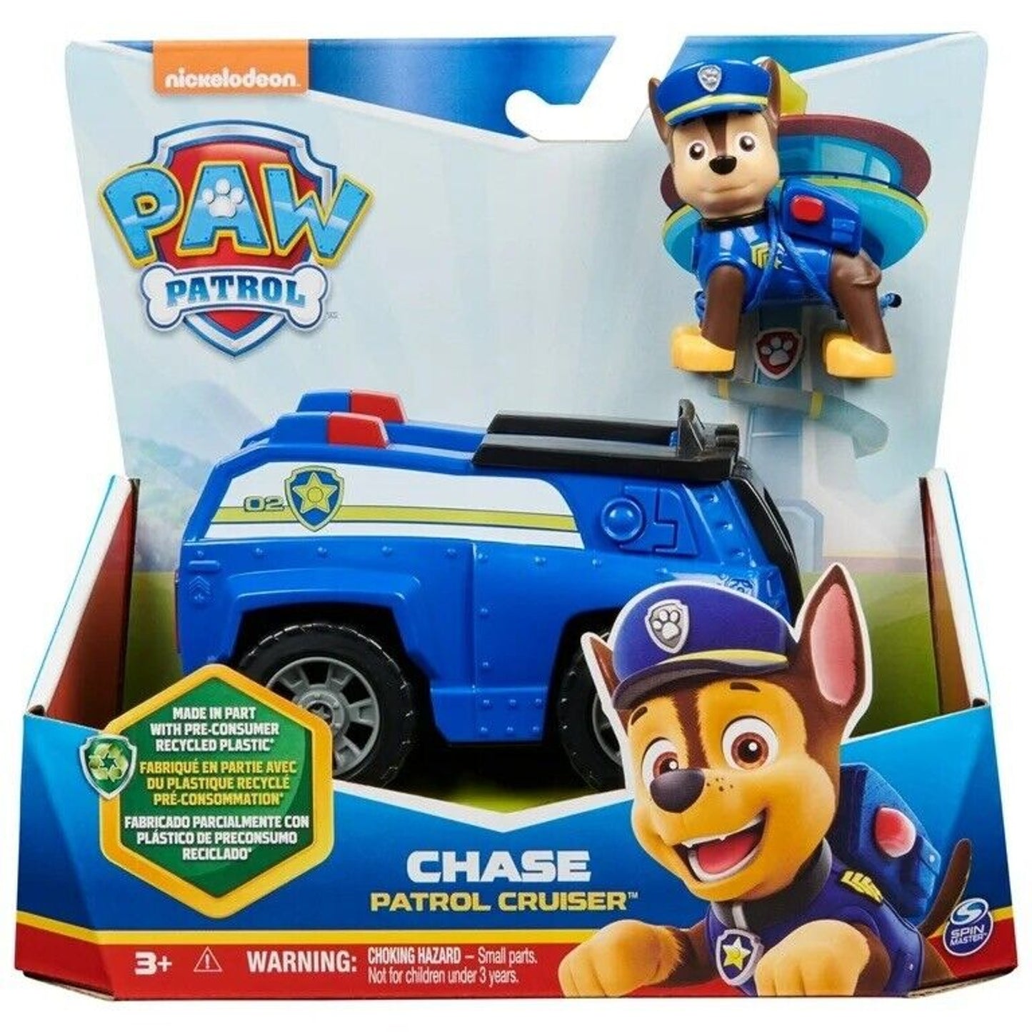 🔥Paw Patrol Chase S Patrol Cruiser Toy Car With Collectible Action Figure💥