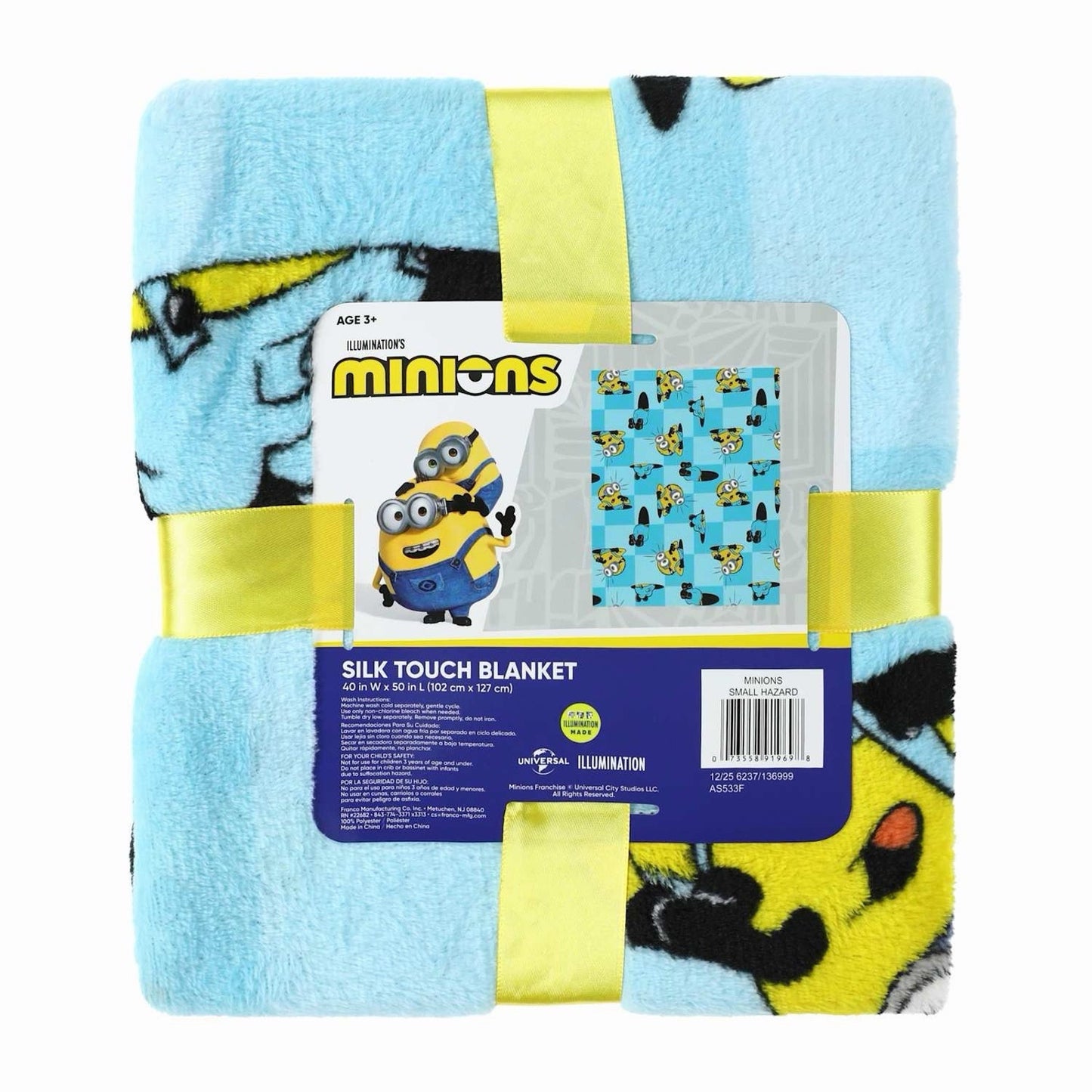🔥Minions 40 x 50 Inch Silk Touch Throw Travel Blanket BNWT🔥