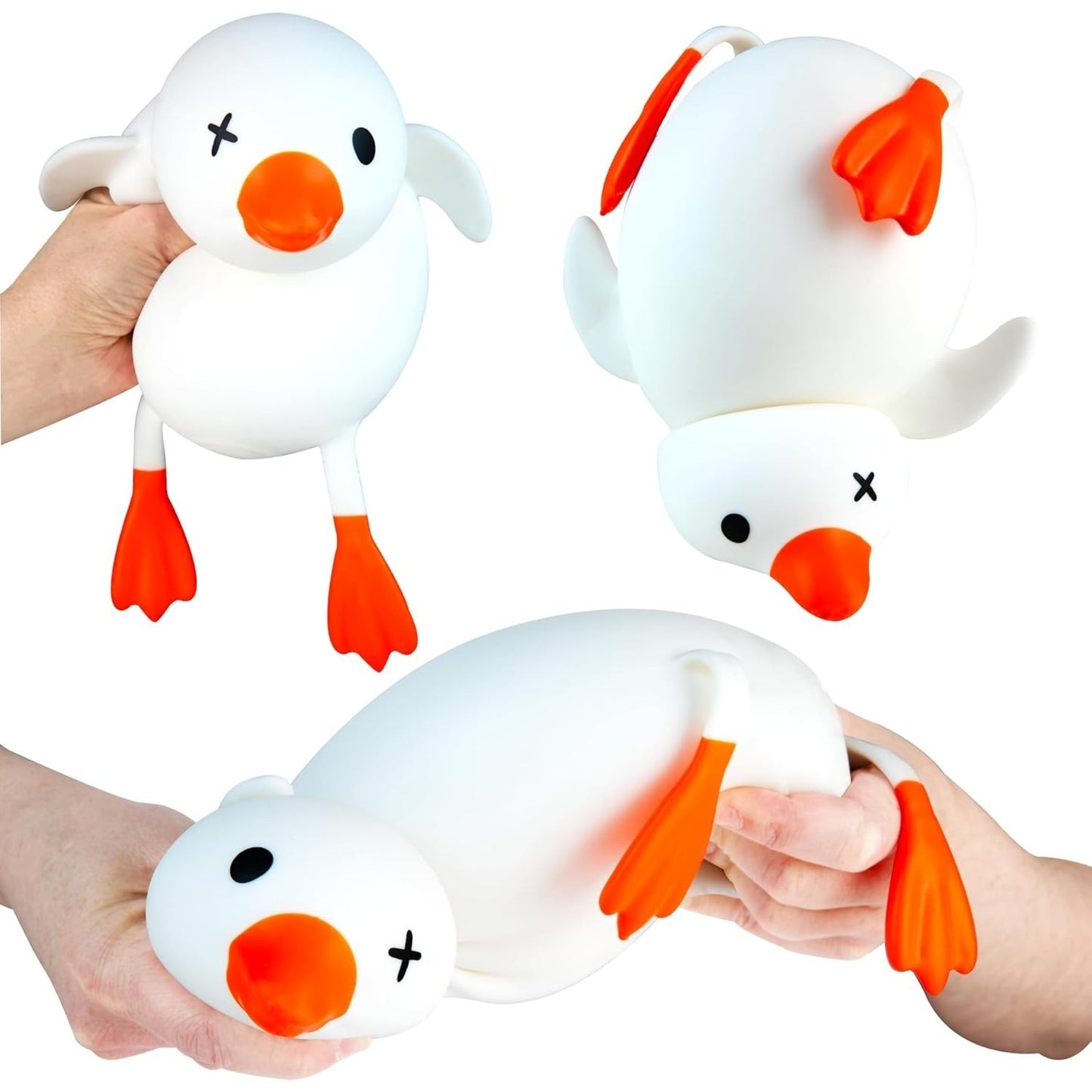 🔥ORB Jumbo Squishy Easy Squeezy White GOOSE/DUCK Viral Jumbo Squishy Toy NWT🔥