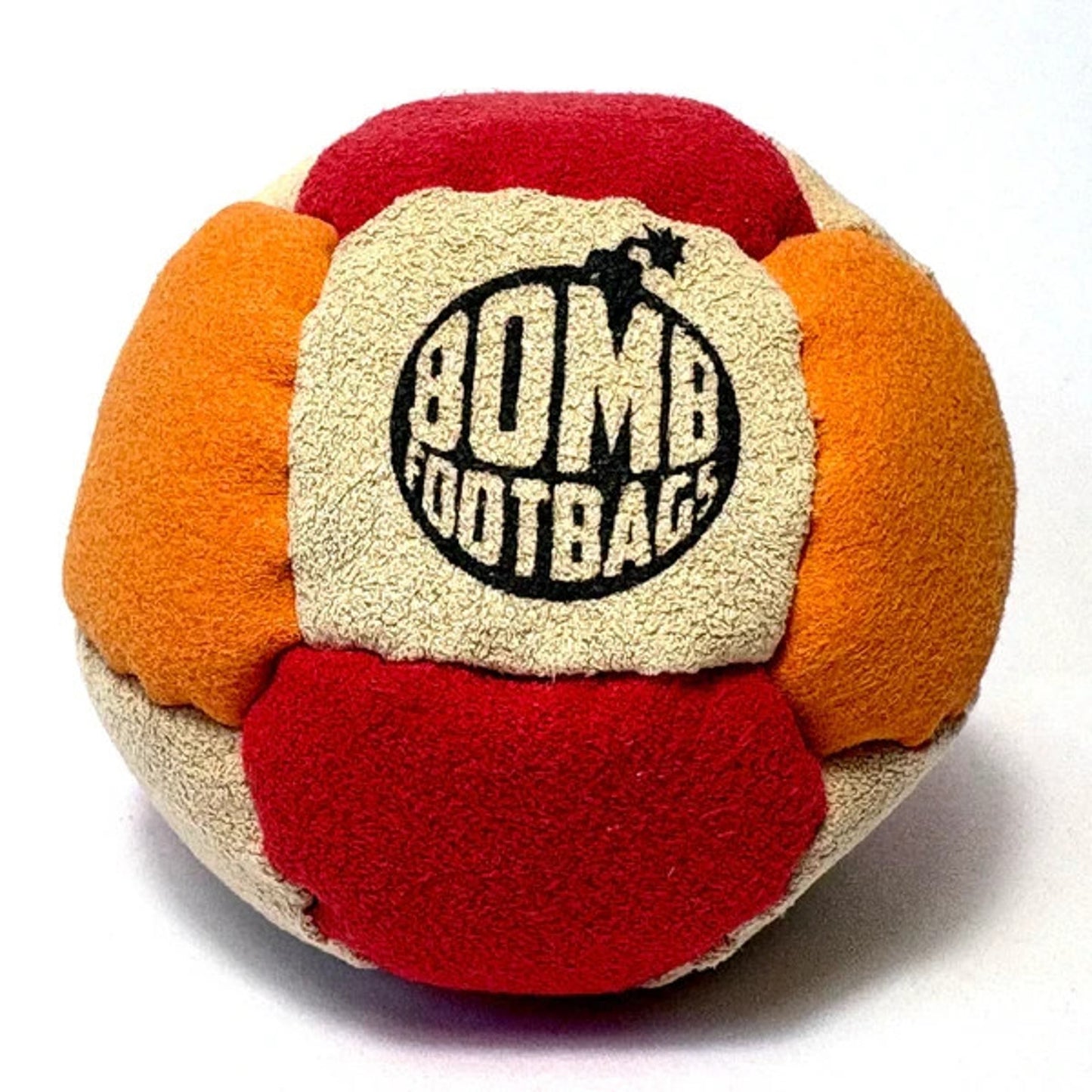 🔥Bomb Footbags The Burst Pro Hacky Sack Footbag Tan/Red/Orange BNWT🔥