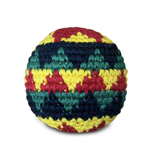 🔥World Footbag Rasta Crochet Hacky Sack Red Top BNWT🔥