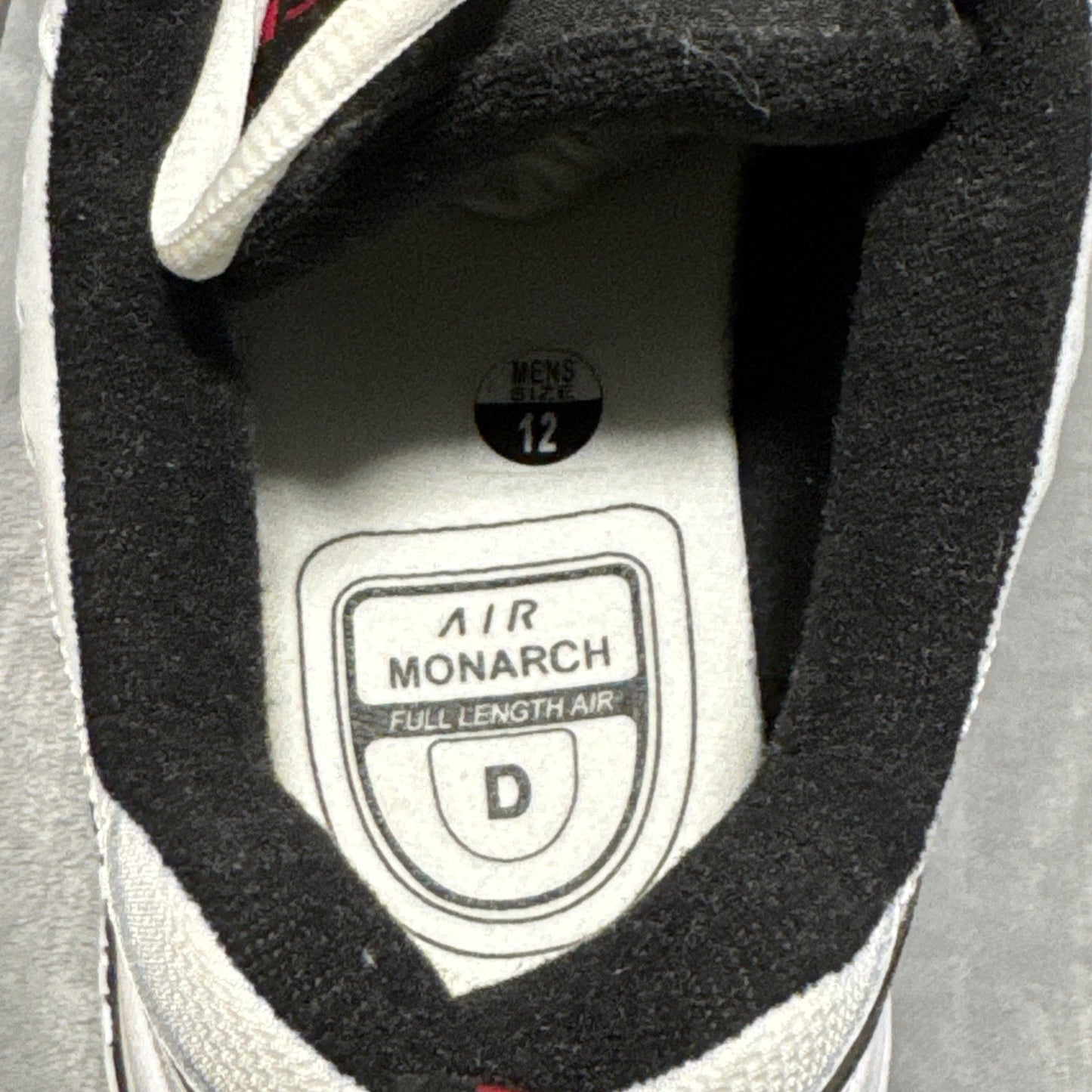 🔥Nike AIR MONARCH IV Men White Black Red 101 Walking Shoe Mens 12 BNWT🔥