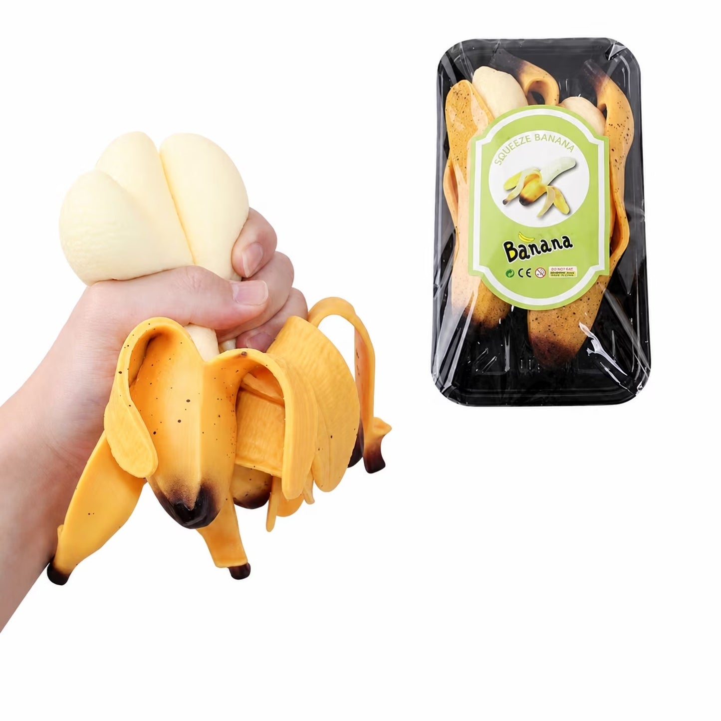 🔥Banana Peel Stress Reliever Toy Squishy Stretchy BNWT🔥