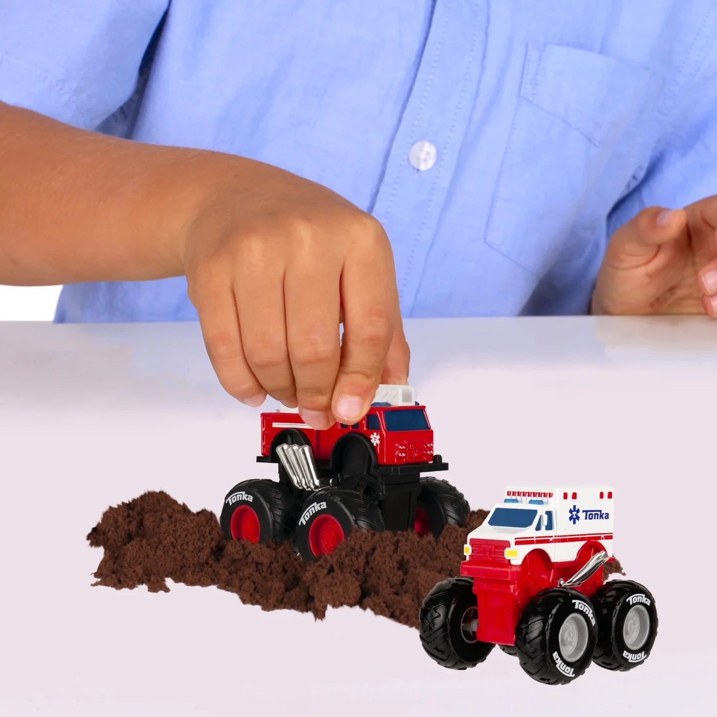 🔥Tonka Monster Metal Movers Red White Fire Truck & Ambulance Toy Combo Set🔥