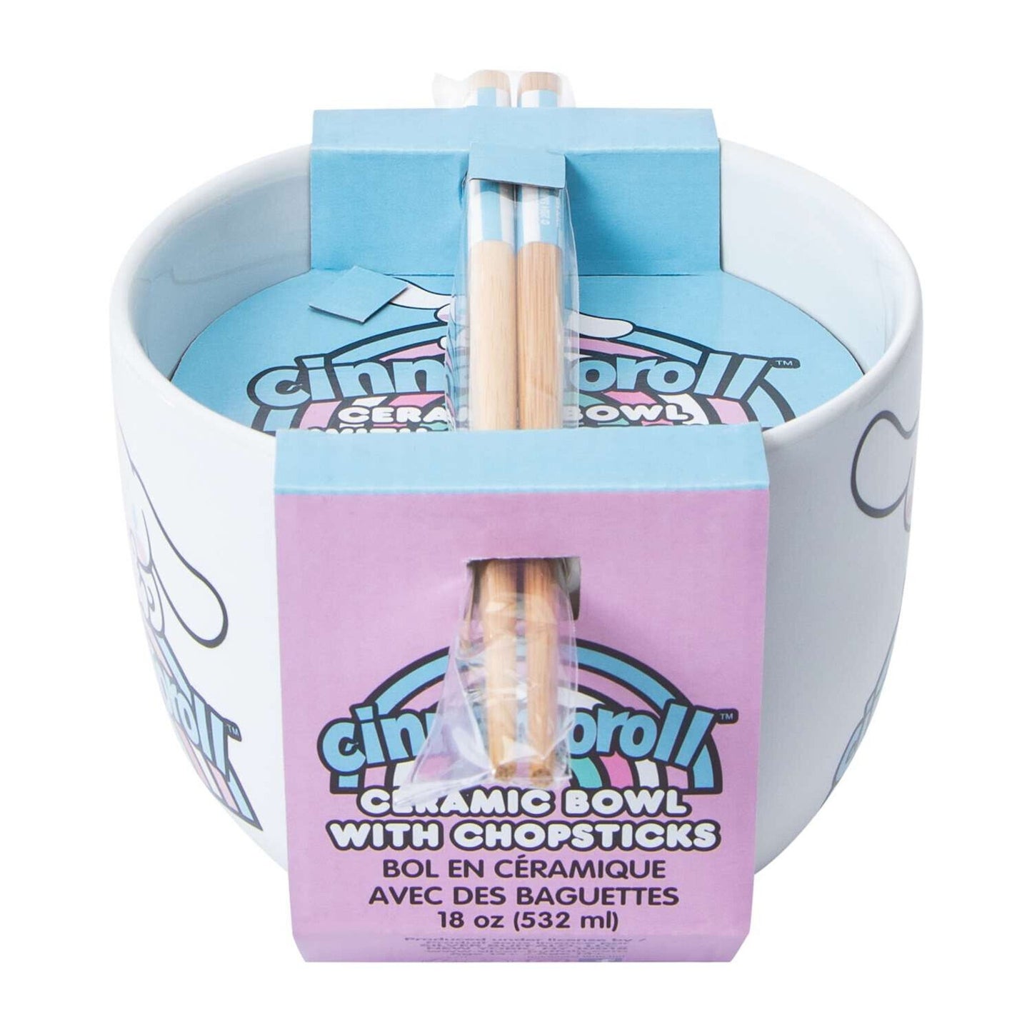 🔥Hello Kitty Sanrio CINNAMONROLL Ramen Noodle Bowl & Chopsticks BNWT🔥