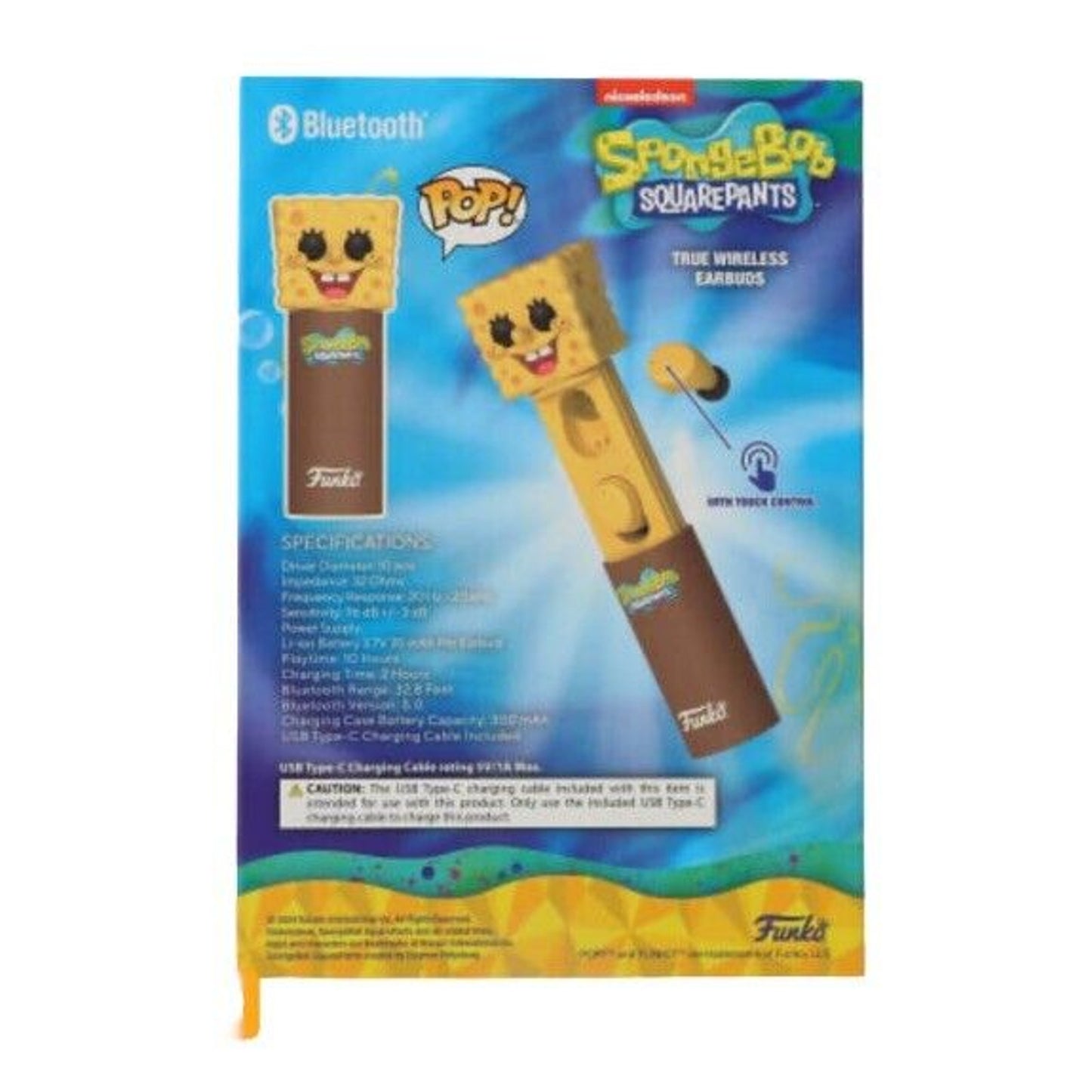 🔥Funko Pop! SpongeBob Bluetooth Wireless EarBuds BNWT🔥