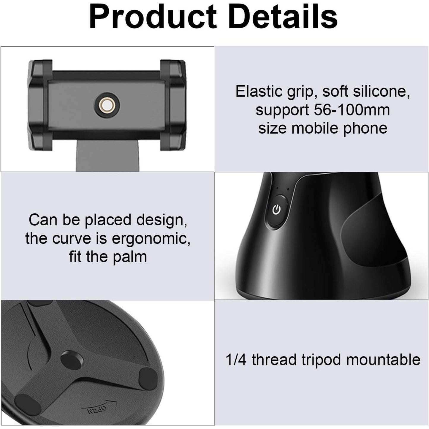 🔥360 Auto Face Tracking Phone HolderSmart Al Camera Mount Gimbal BNWT🔥