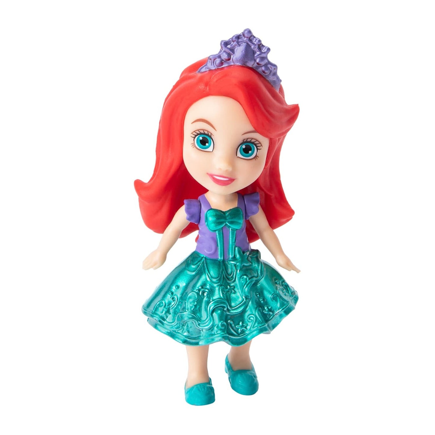 🔥Disney Princess Mini Toddler Doll Ariel Little Mermaid Metallic Dress 3.5" NWT