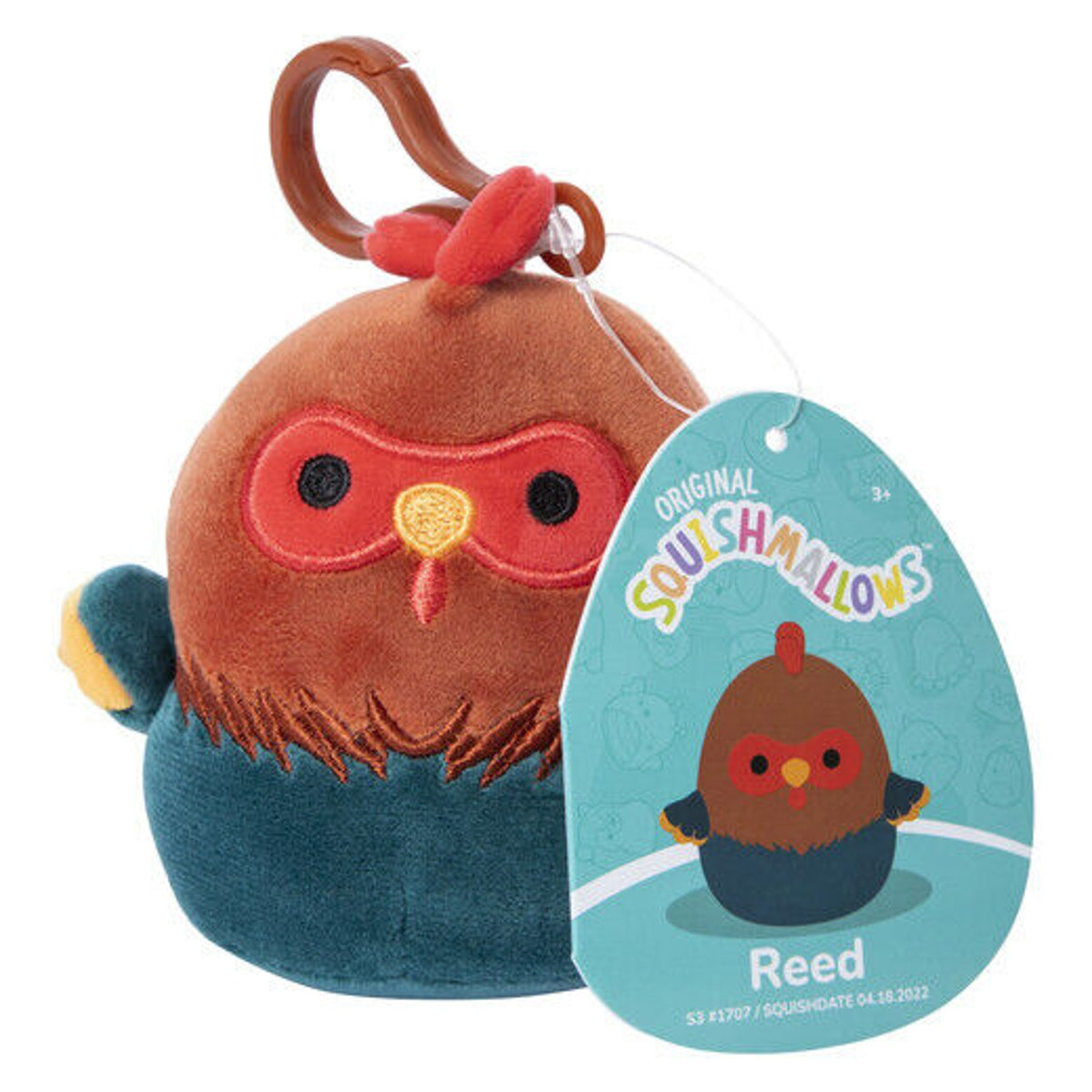 🔥Squishmallow REED The Rooster 3.5” Clip BNWT🔥