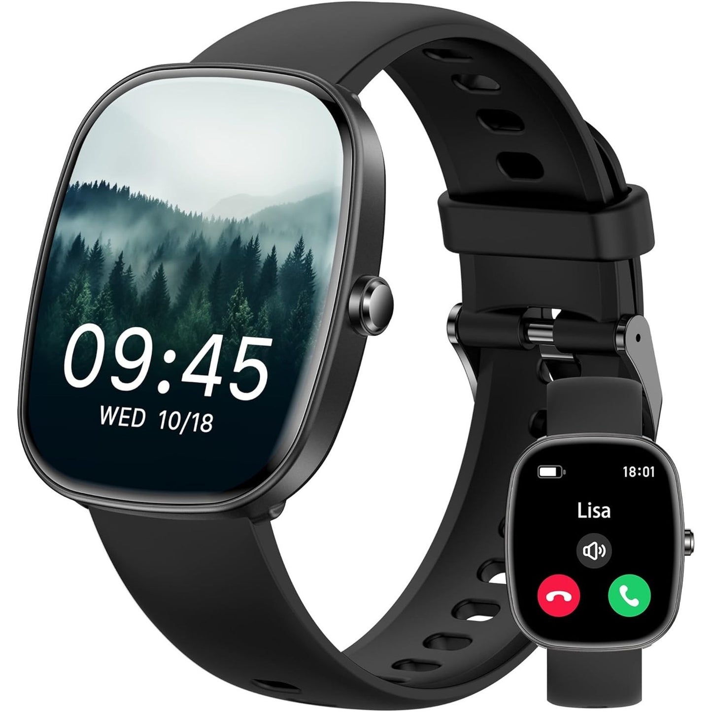 🔥Smart Watch Make/Answer Calls 1.83" Fitness Tracker Sleep Blood Ped BNWT🔥