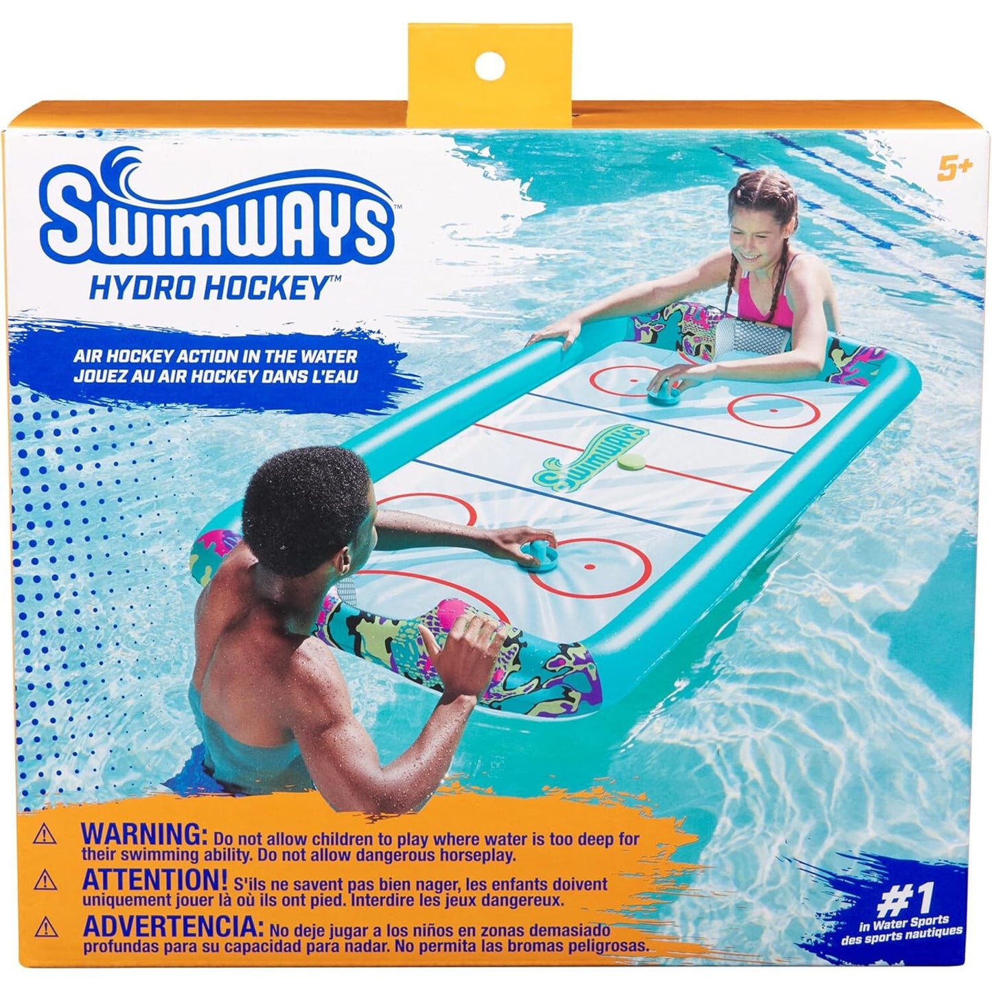 🔥SwimWays Hydro Hockey Inflatable Water Floating Table Hockey Set BNWT🔥