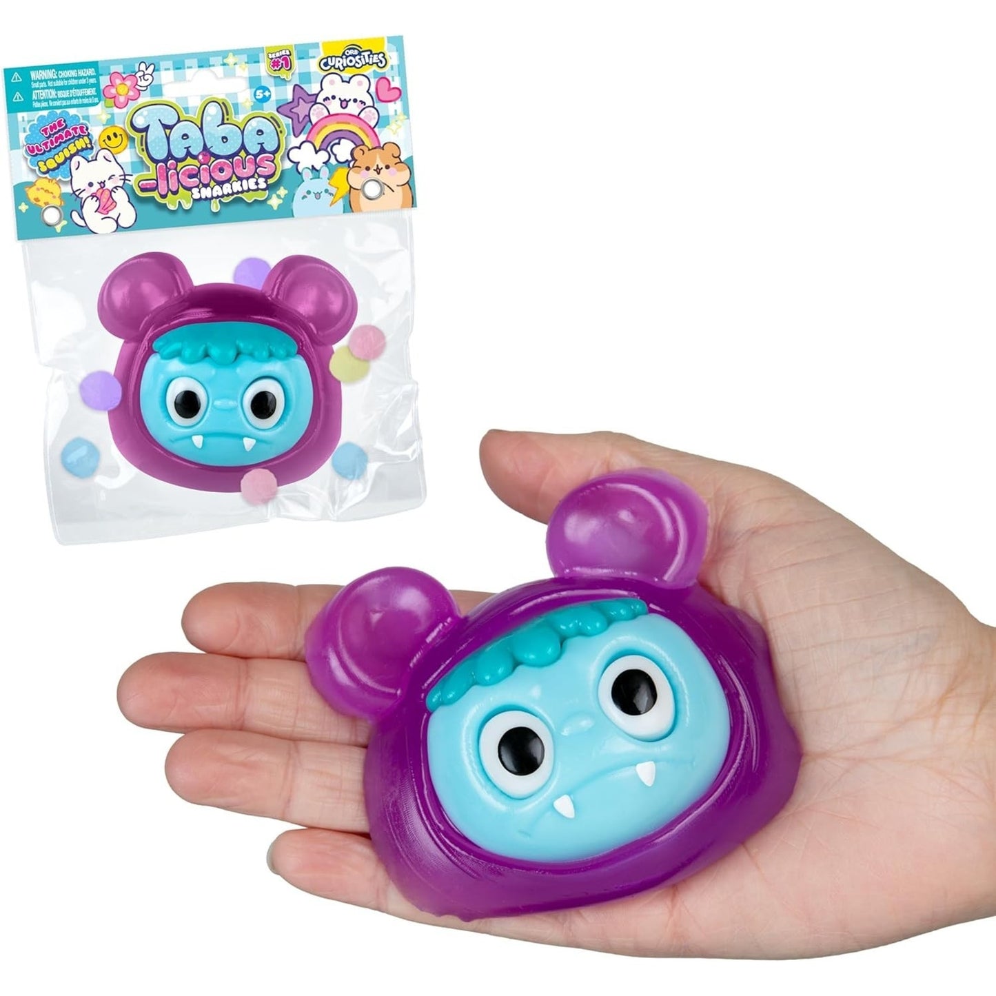 🔥Orb Curiosities Taba-licious BEAR Snarkies Teal Squishy Sensory Toy BNWT🔥