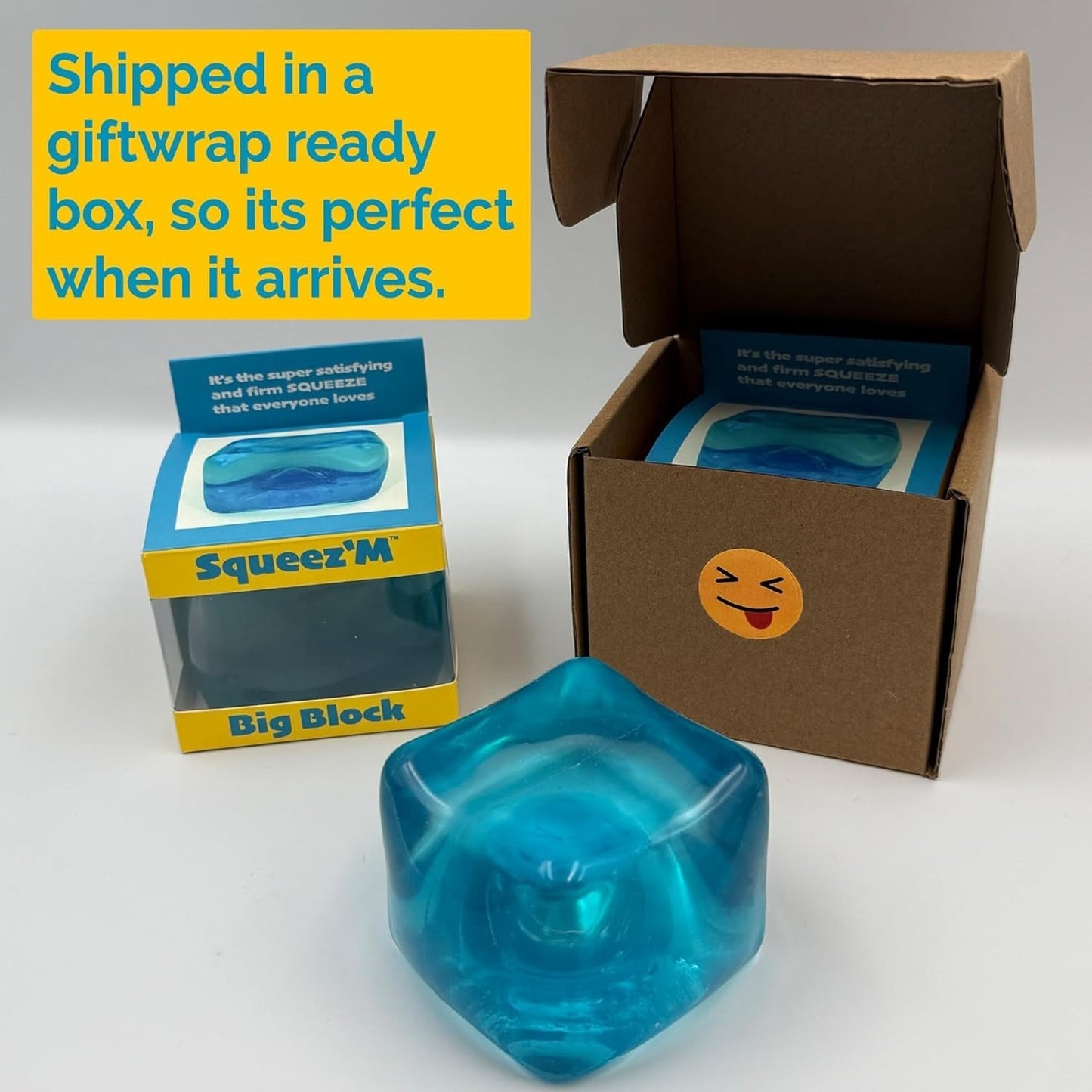🔥Premium Big Block Squeez'M Cube 35% Larger Than The Standard Large Blue BNWT🔥