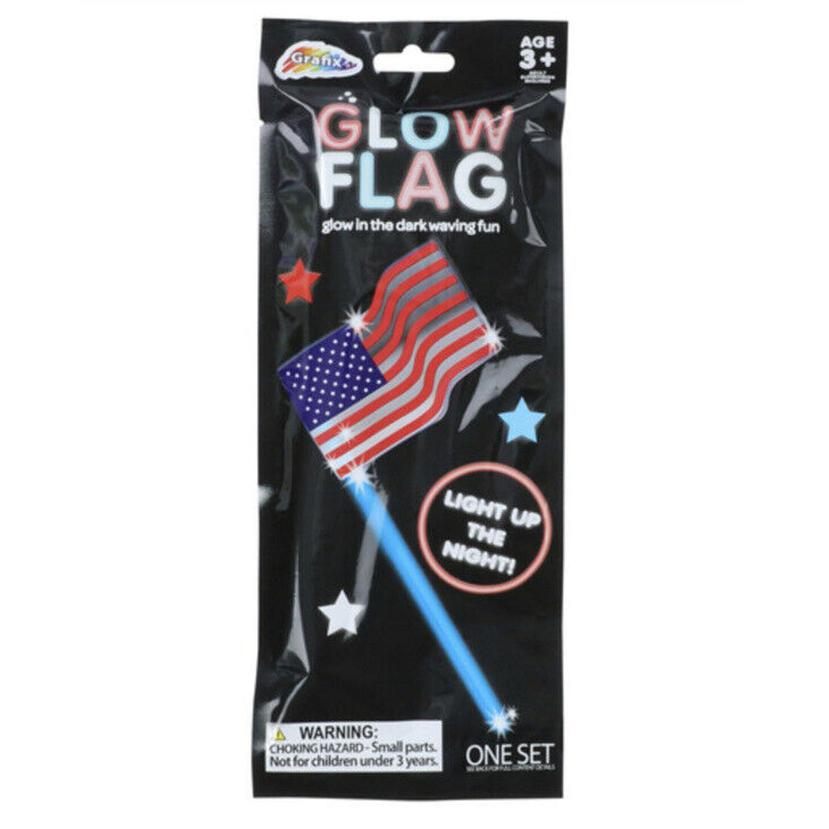 🔥Glow Stick 4th of July American USA Flag Party Favors 2-Pack (Blue) BNIP🔥