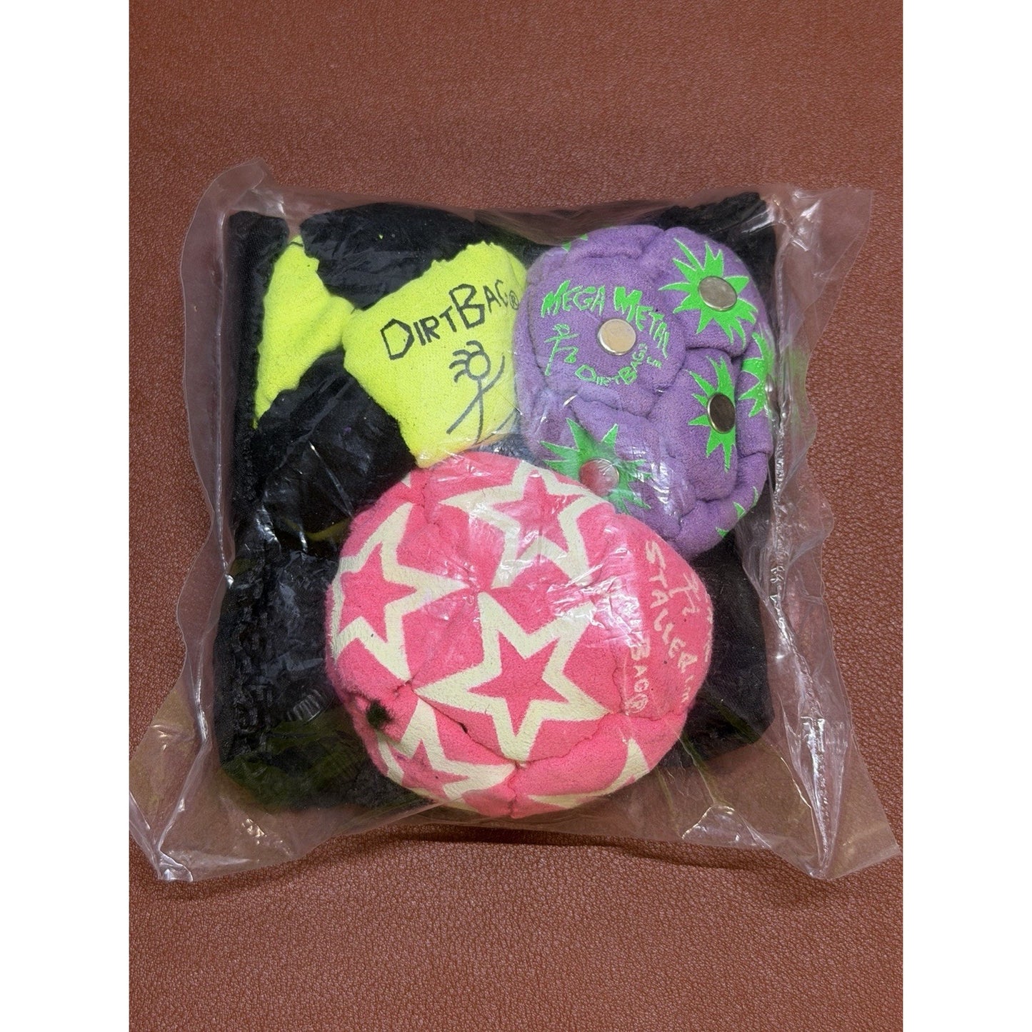 🔥World Footbag Dirtbag All Star 3 Pk Footbag Hacky Sack BNWT🔥