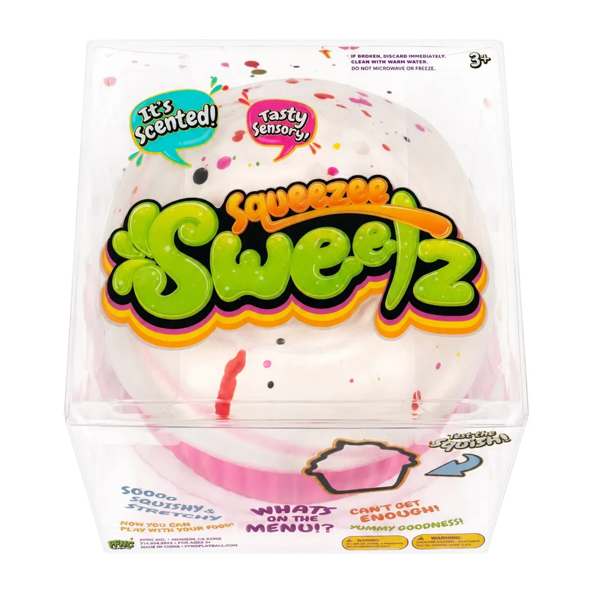 🔥SqueeZee Sweetz Scented Cupcake Squishy Squeeze Toy Pink w/ Sprinkles BNWT🔥