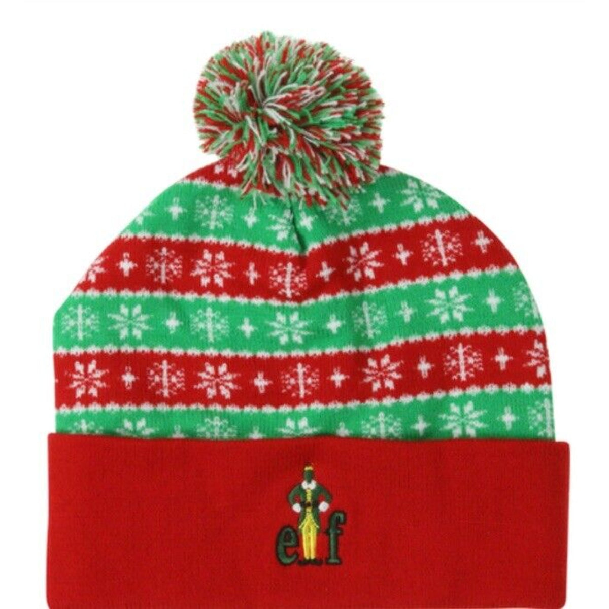 🔥ELF THE MOVIE Pom Beanie Hat One Size Youth Adult BNWT🔥