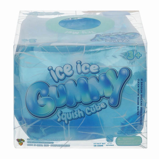 🔥Ice Ice Gummy Squish Cube Blue Sensory Fidget Toy Stretchy Soft Squishy BNWT🔥