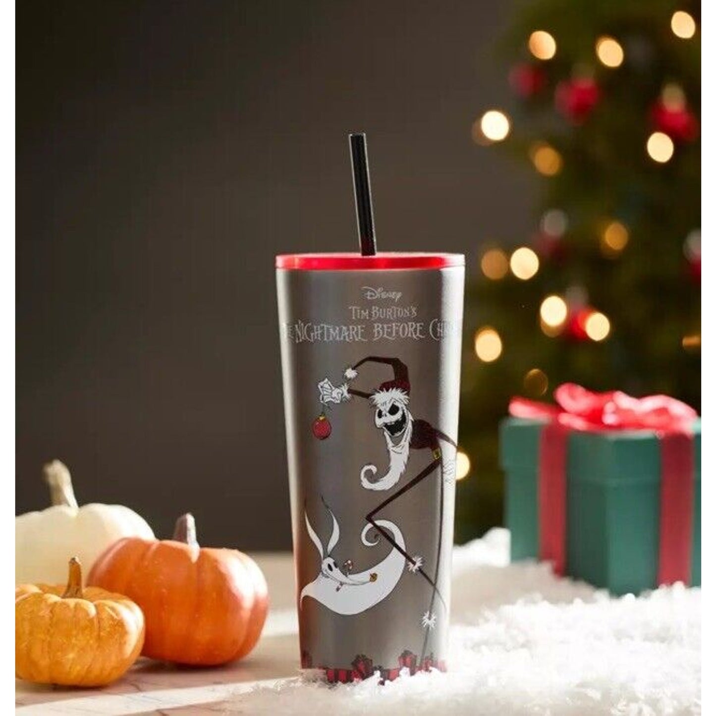 🔥The Nightmare Before Christmas Stainless Steel Starbucks Tumbler + Straw ‘24🔥