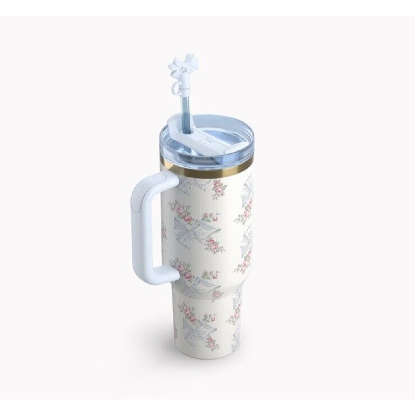 🔥The Stanley X LoveShackFancy Holiday Quencher 40 OZ - Rosa Beaux Blue BNWT🔥