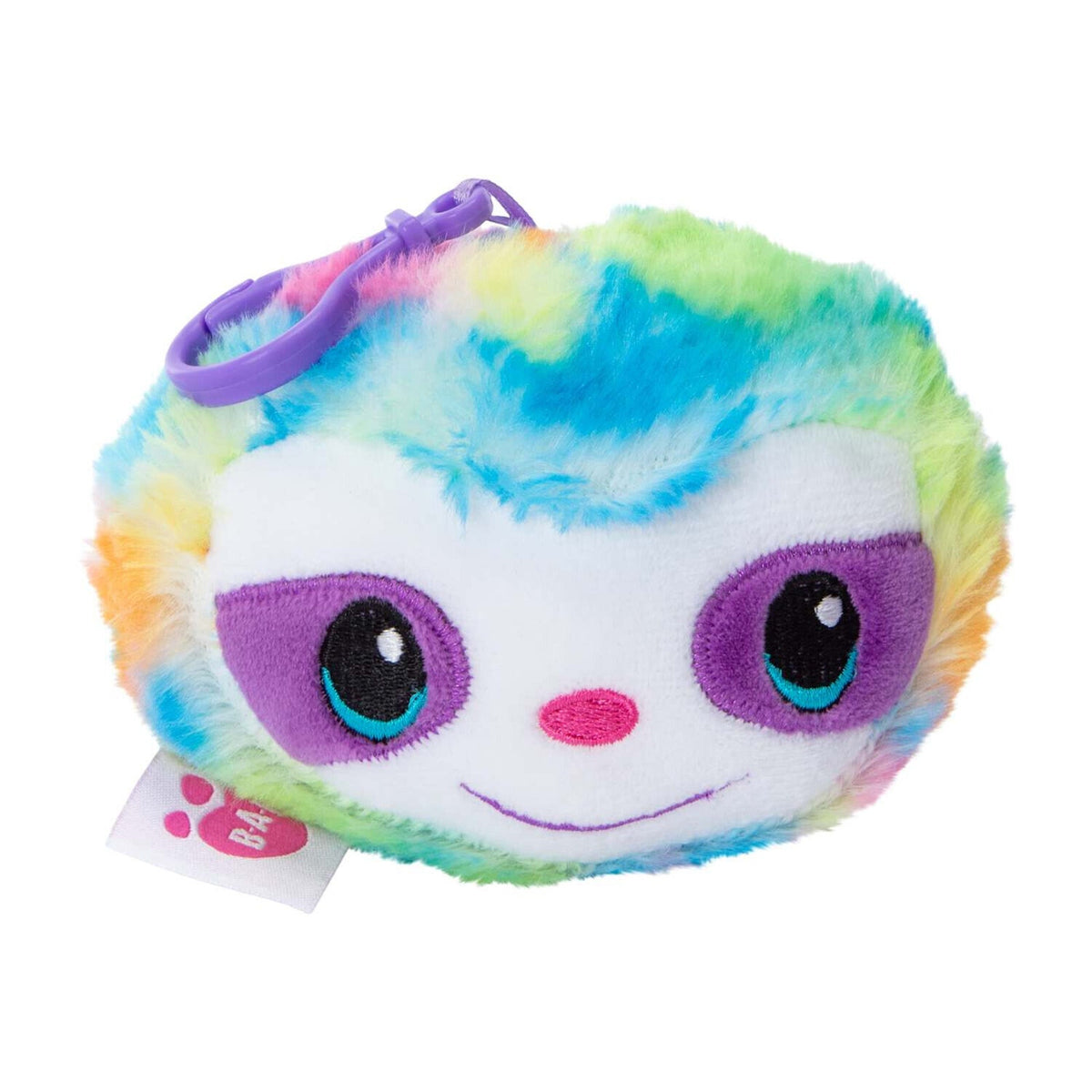 🔥Build A Bear 4" RAINBOW SLOTH Plush Backpack Clip On Keychain BNWT💥