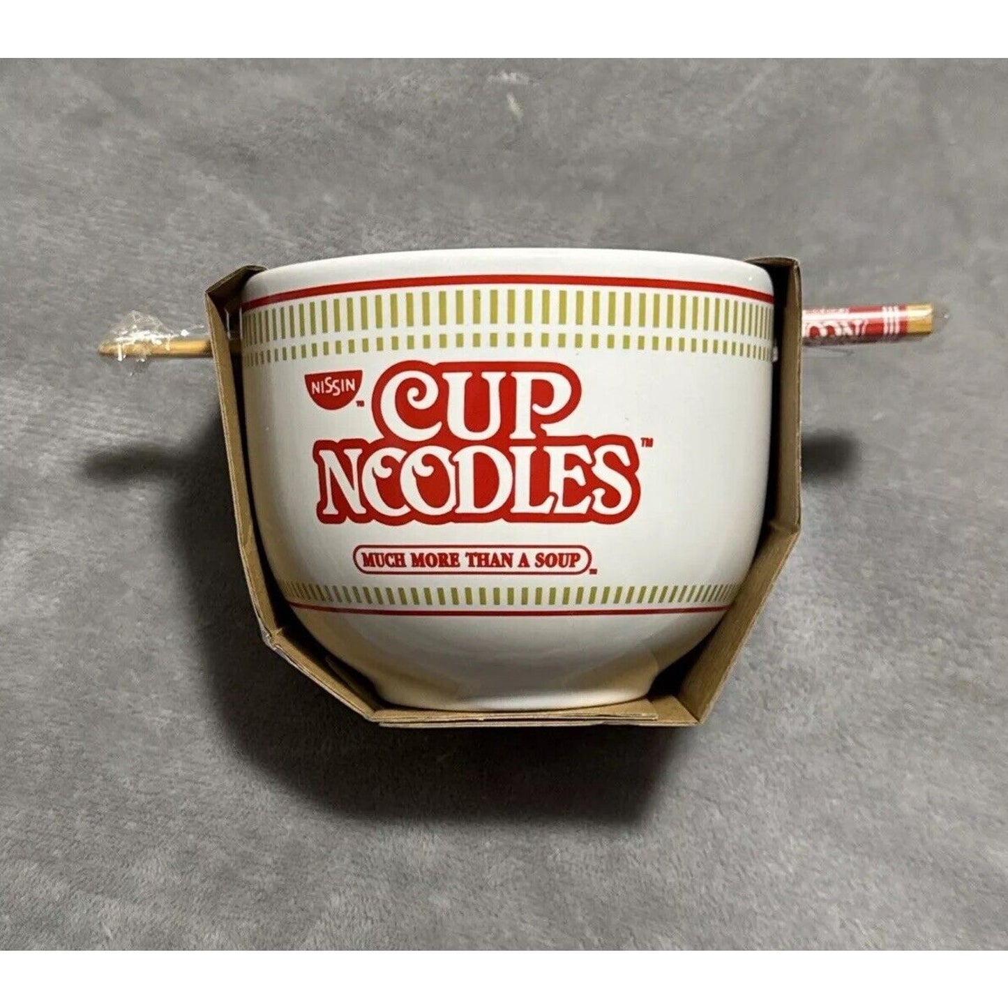 🔥20 oz Cup Noodles Ceramic Bowl & Matching Chopsticks BNWT🔥