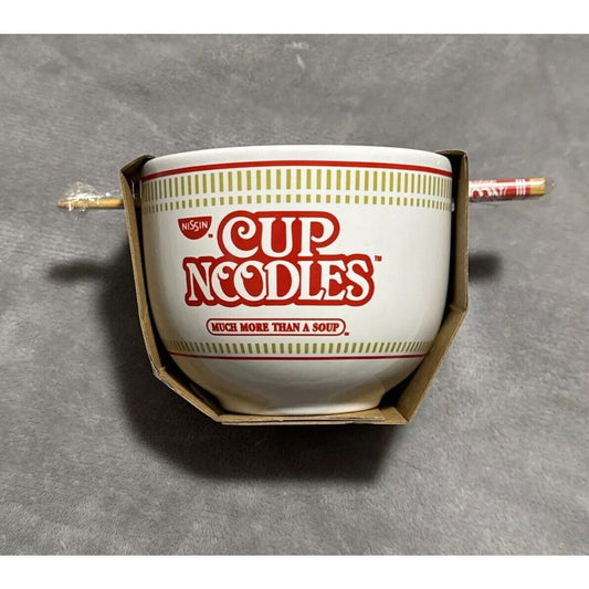 🔥20 oz Cup Noodles Ceramic Bowl & Matching Chopsticks BNWT🔥