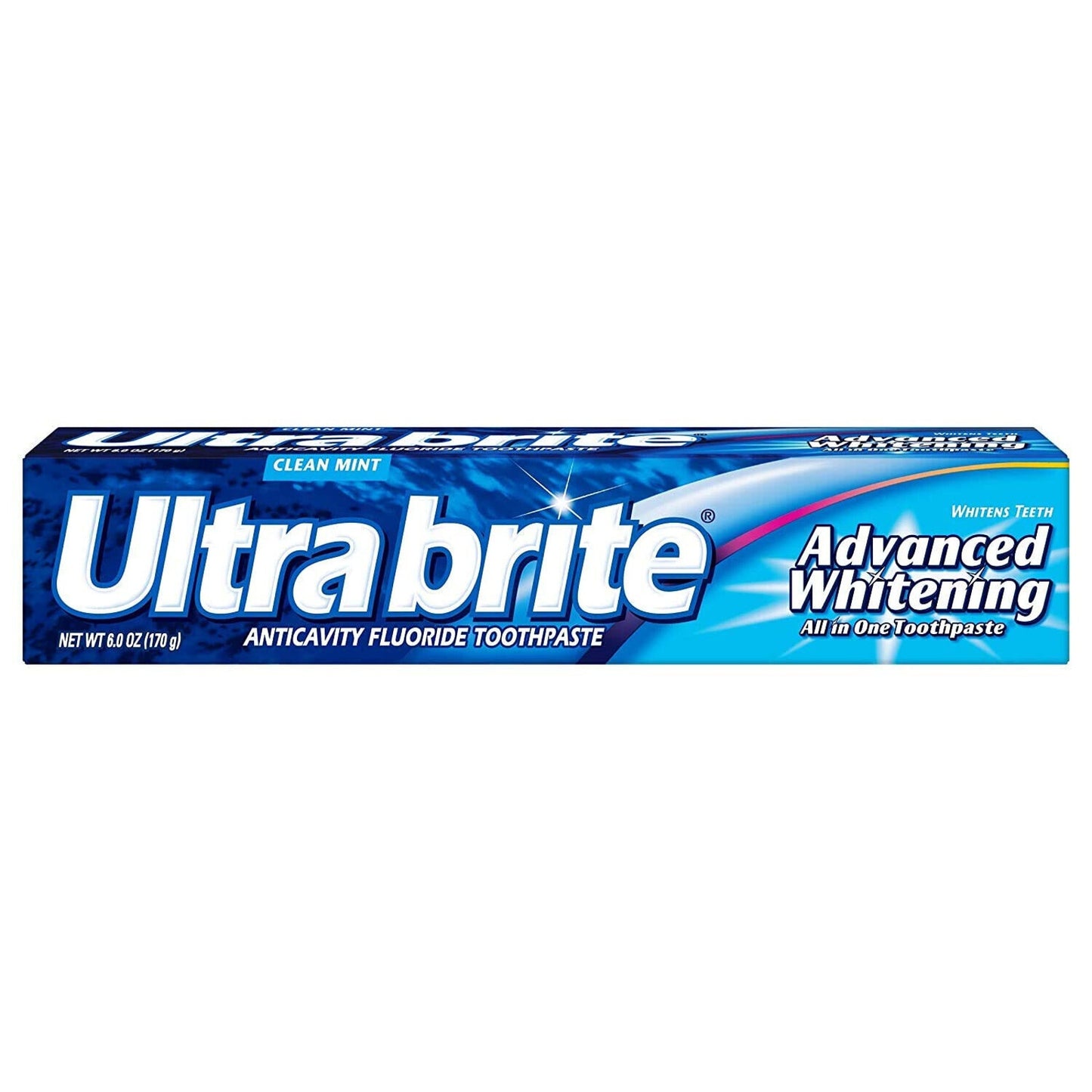 🔥Ultra Brite Advanced Whitening Toothpaste Clean Mint - 6.0 Ounce - Pack of 2🔥