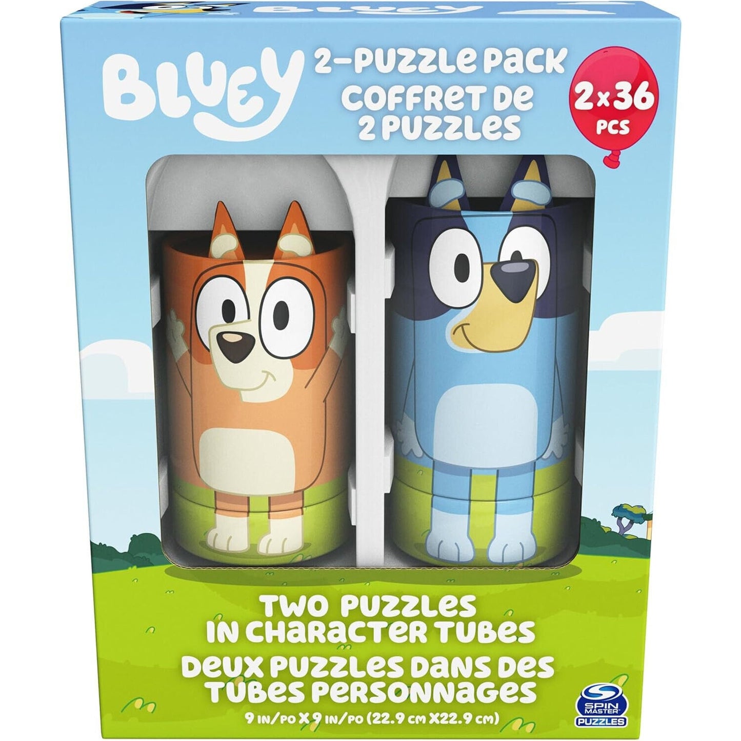 🔥Bluey 36-Piece Jigsaw Puzzles Two Pack BundleEasy Tube 2pk Jigsaw Puzzle💥