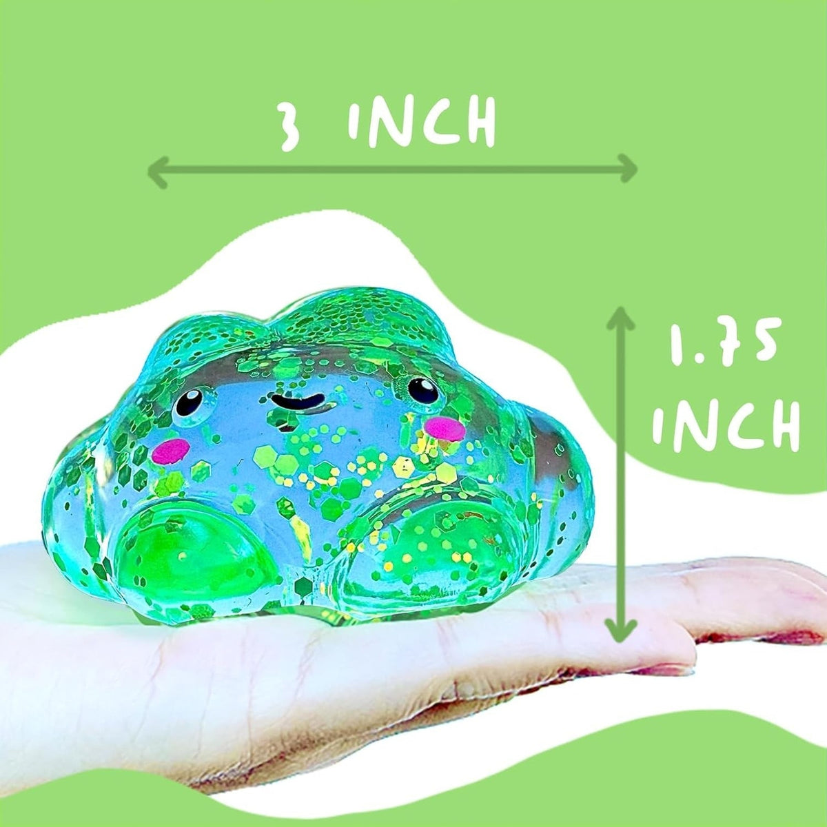 🔥Premium Cloud Stress BallOdor-Free Slow Rise Crystal Green BNWT🔥