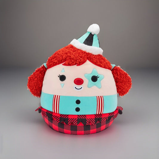 🔥Squishmallows Original 12-Inch Eurydice Clown with Teal Star Eye Patch BNWT🔥