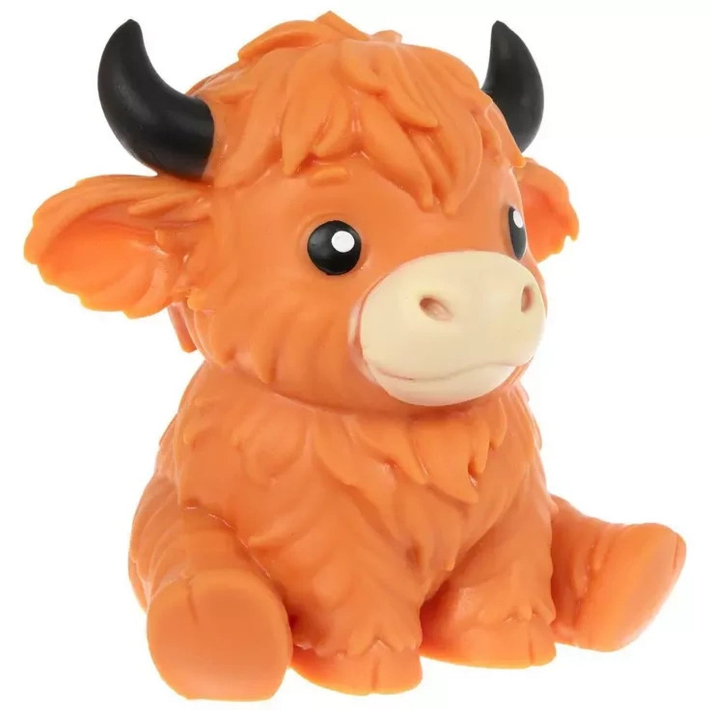🔥Mini Highland Cow Squishy Sensory Toy LIGHT BROWN BNWT🔥