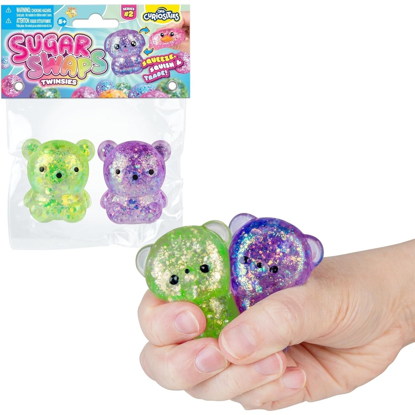 🔥ORB Curiosities Bear and Babies Sugar Swaps 4 Pk Viral Squishy Stretchy NWT🔥