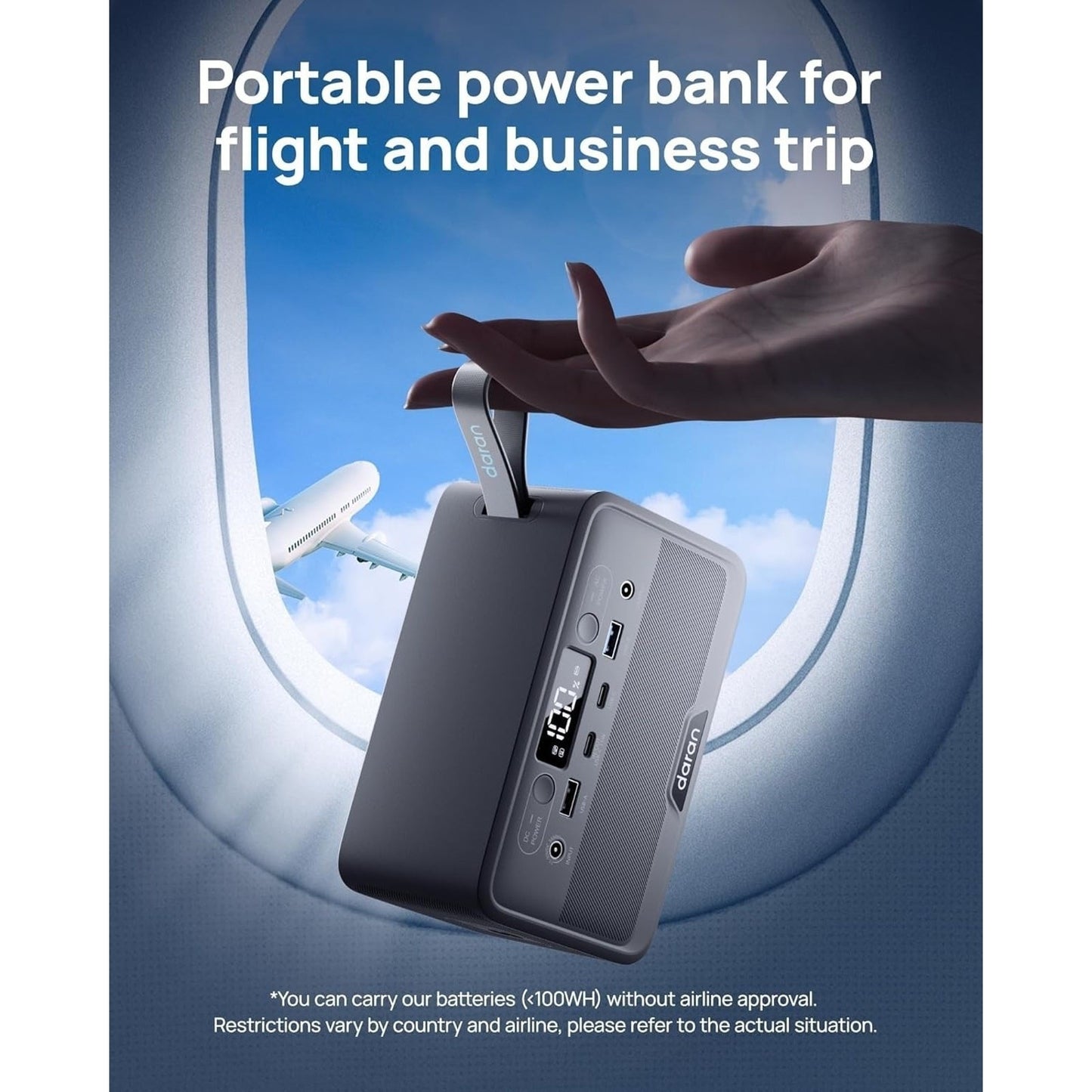 🔥Portable Power Station 28,000mAh LiFePO4 Battery 100W(200W Pk) PowerBank NWT🔥