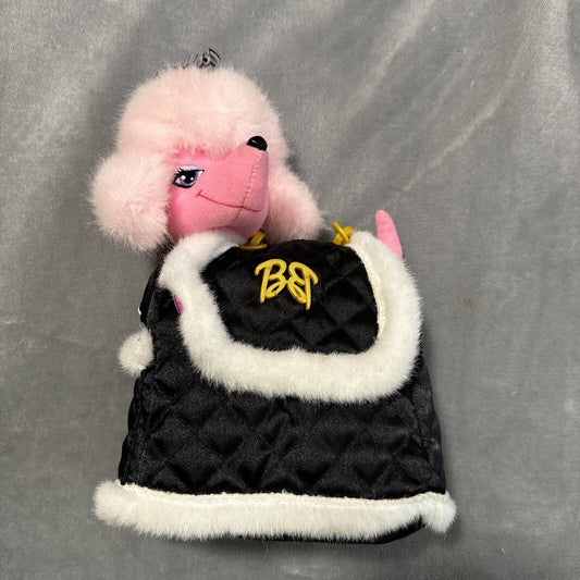 🔥RARE Vtg Barbie Bobble Posh Pet Raquelle Pink Poodle + Bag Glamour Dog 2003🔥