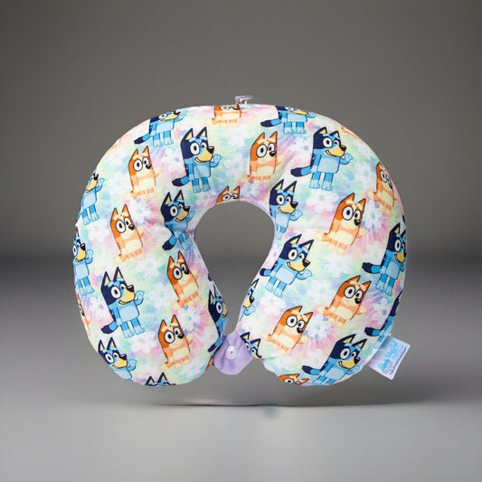 🔥Bluey Tie Dye Travel Neck Pillow BNWT🔥