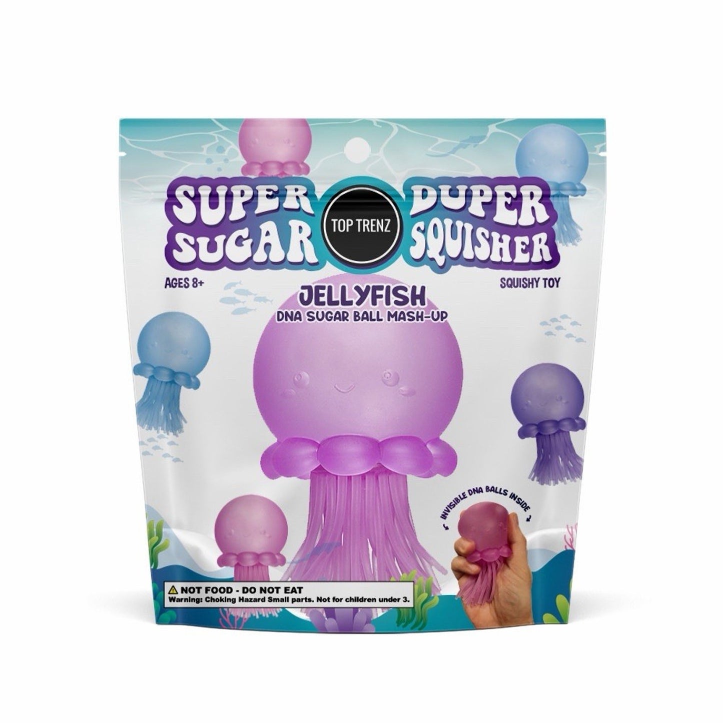 🔥Super Duper Sugar Squisher Jellyfish Squishy Blue BNWT🔥